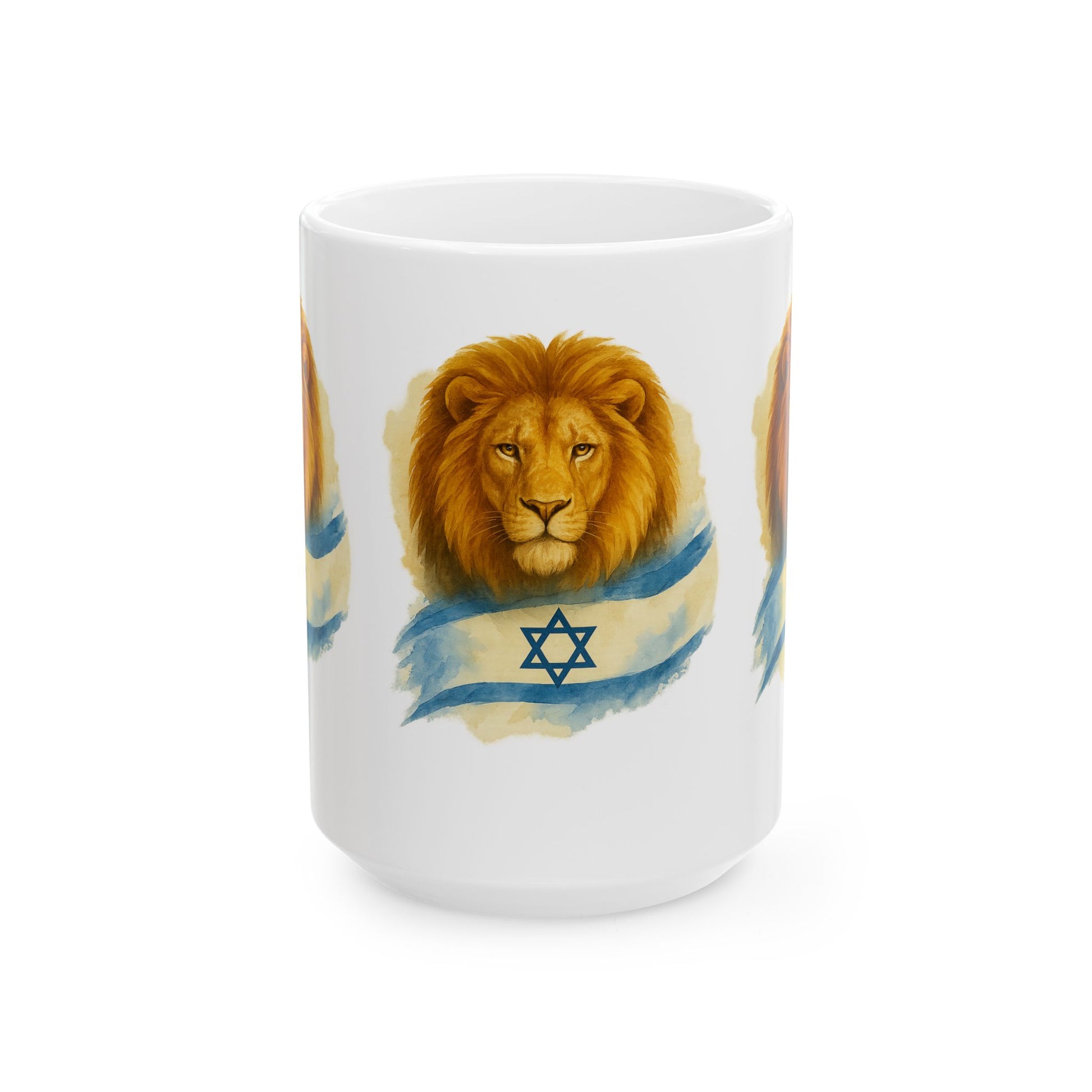 Lion Of Israel Ceramic Mug, (11oz, 15oz) - American Zionist