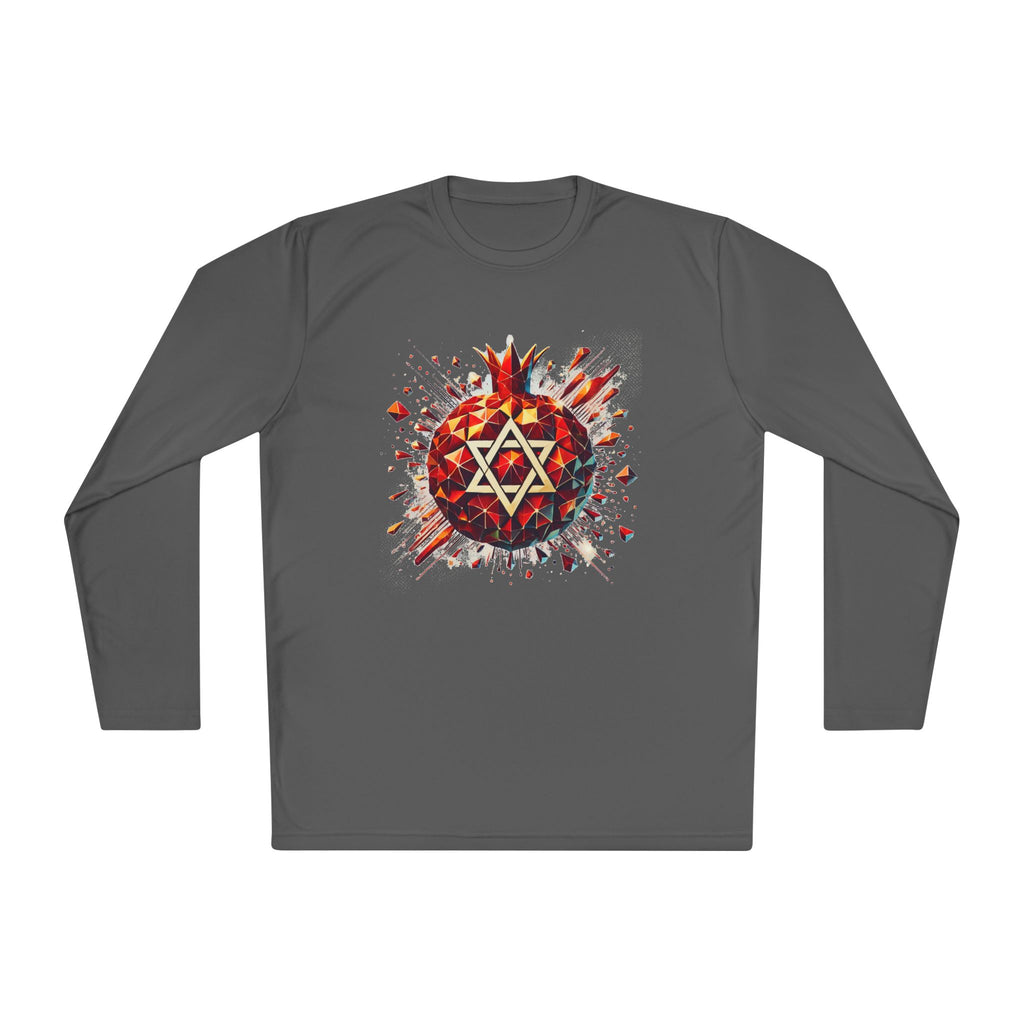 Pomegranate Star of David Unisex Lightweight Long Sleeve Tee - American Zionist