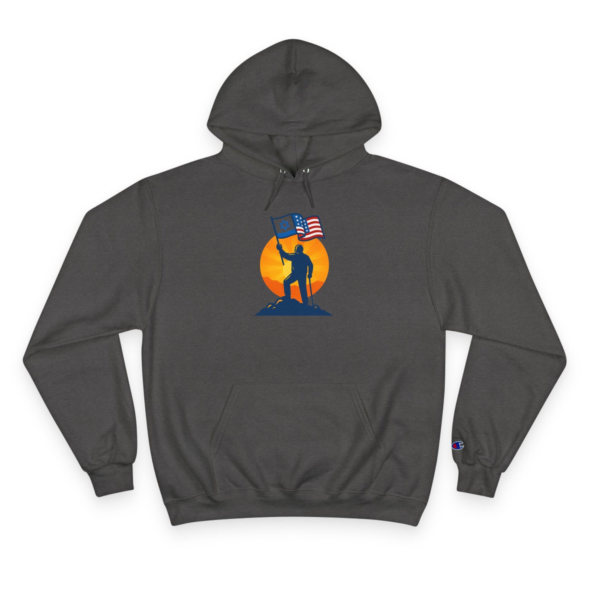 Grandpa Stands for Freedom Champion Hoodie - American Zionist