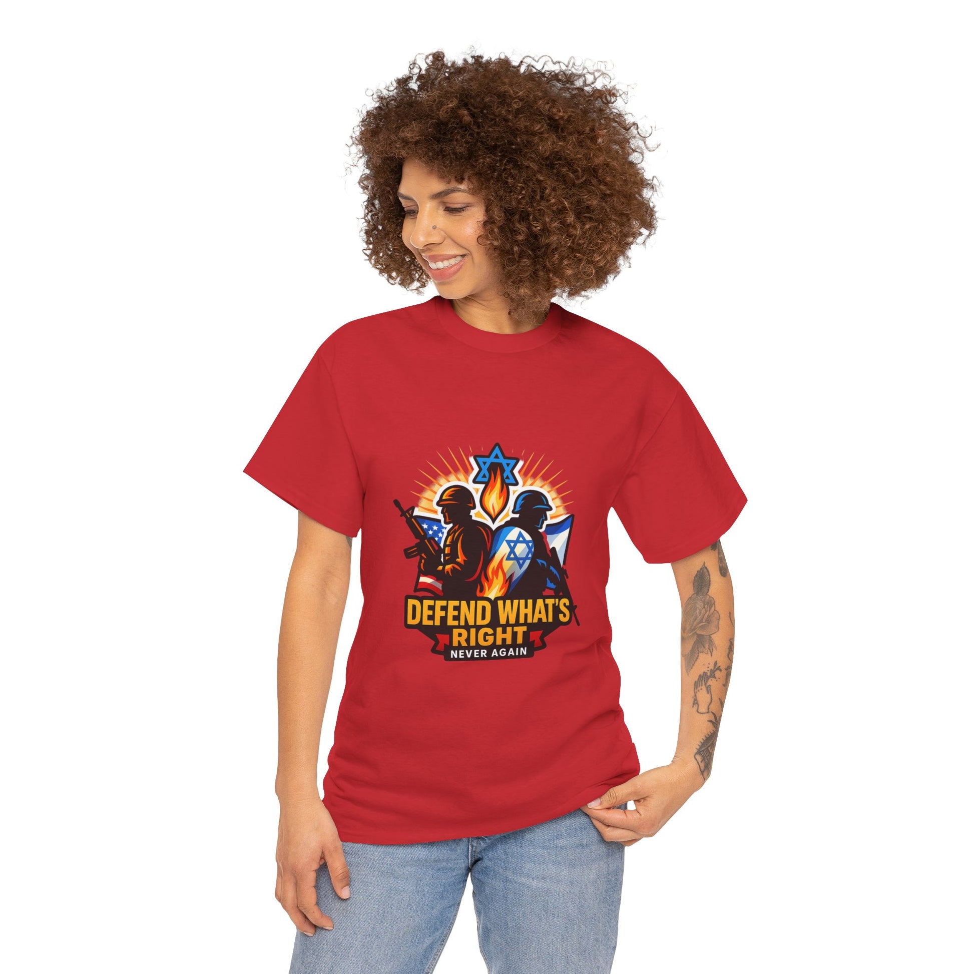 Defend Whats Right Unisex Heavy Cotton Tee - American Zionist
