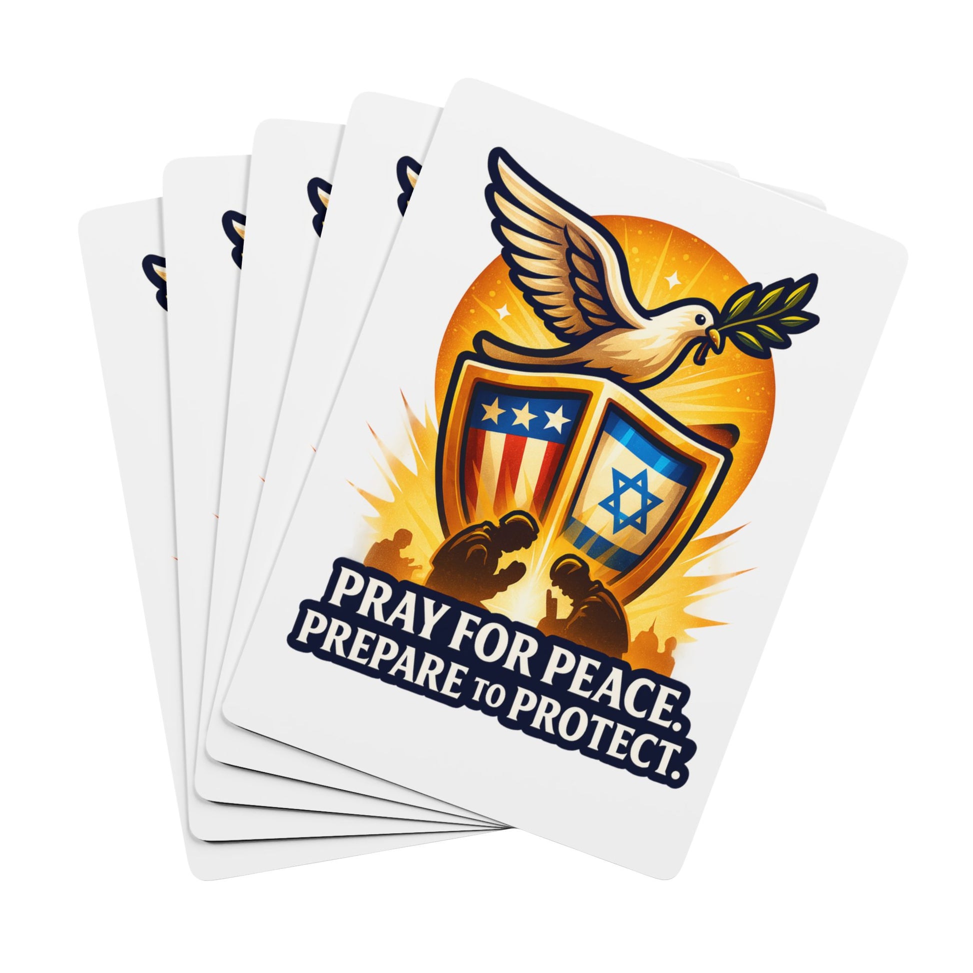 Pray For Peace Poker Playing Cards - American Zionist