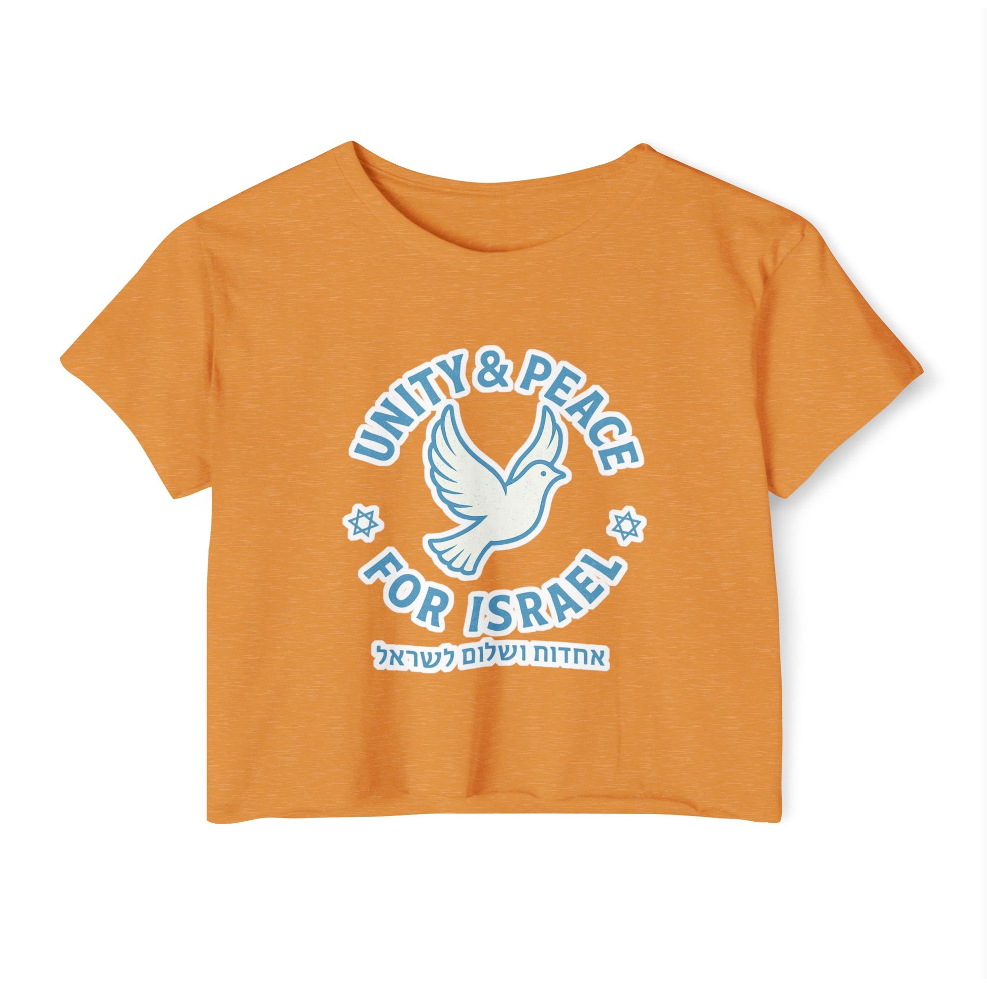 Unity Peace For Israel Women's Festival Crop Top - American Zionist