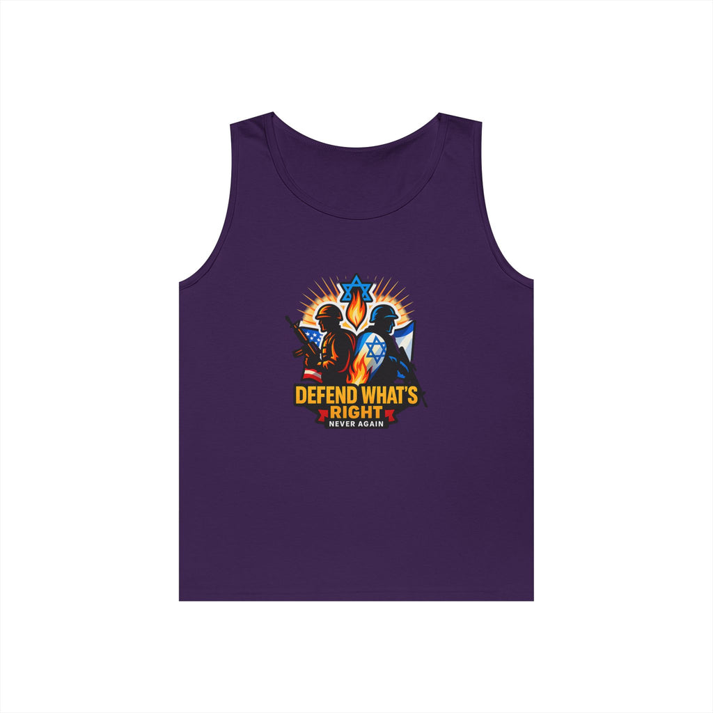 Defend Whats Right Unisex Heavy Cotton Tank Top - American Zionist