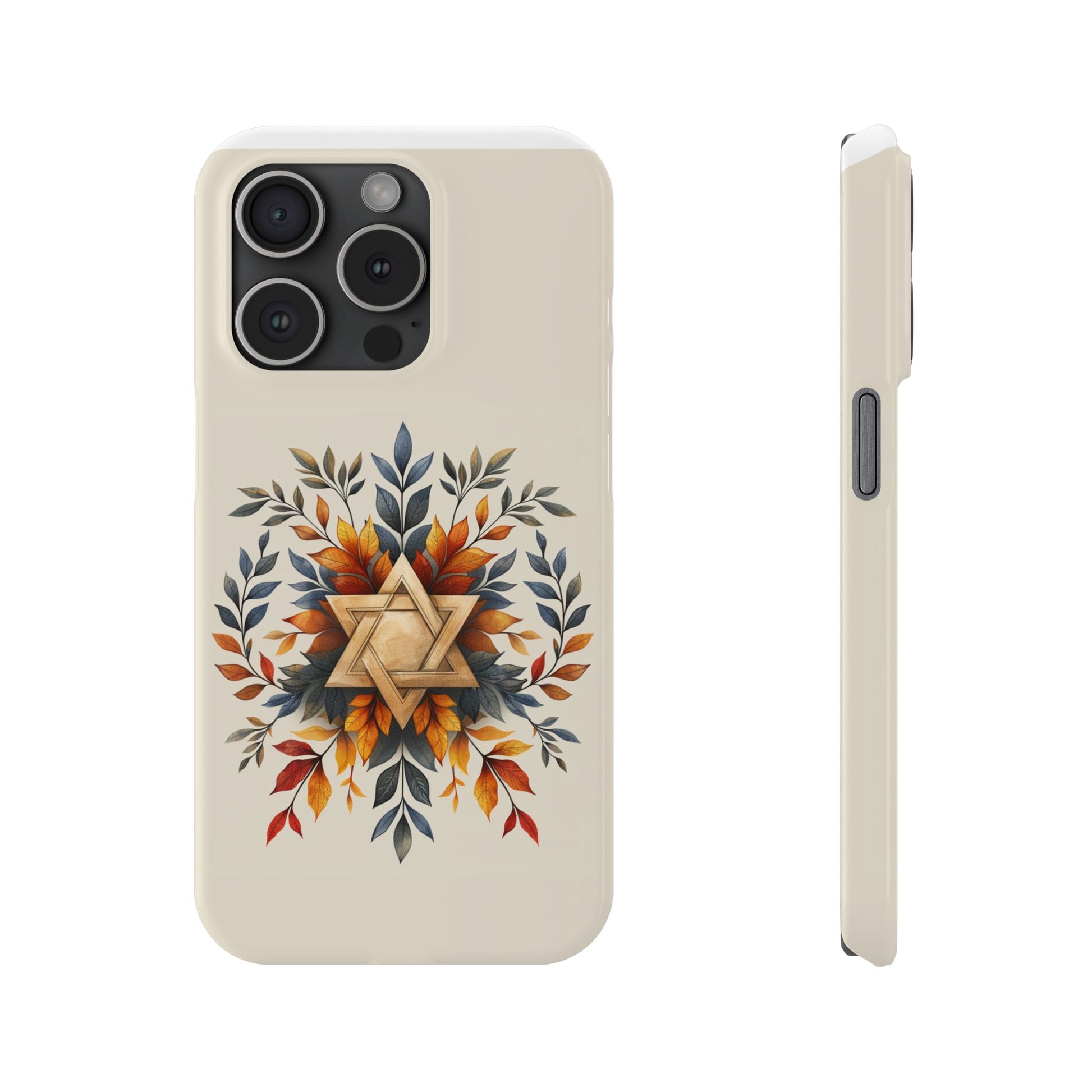 Star of David Wreath Slim Phone Cases - American Zionist