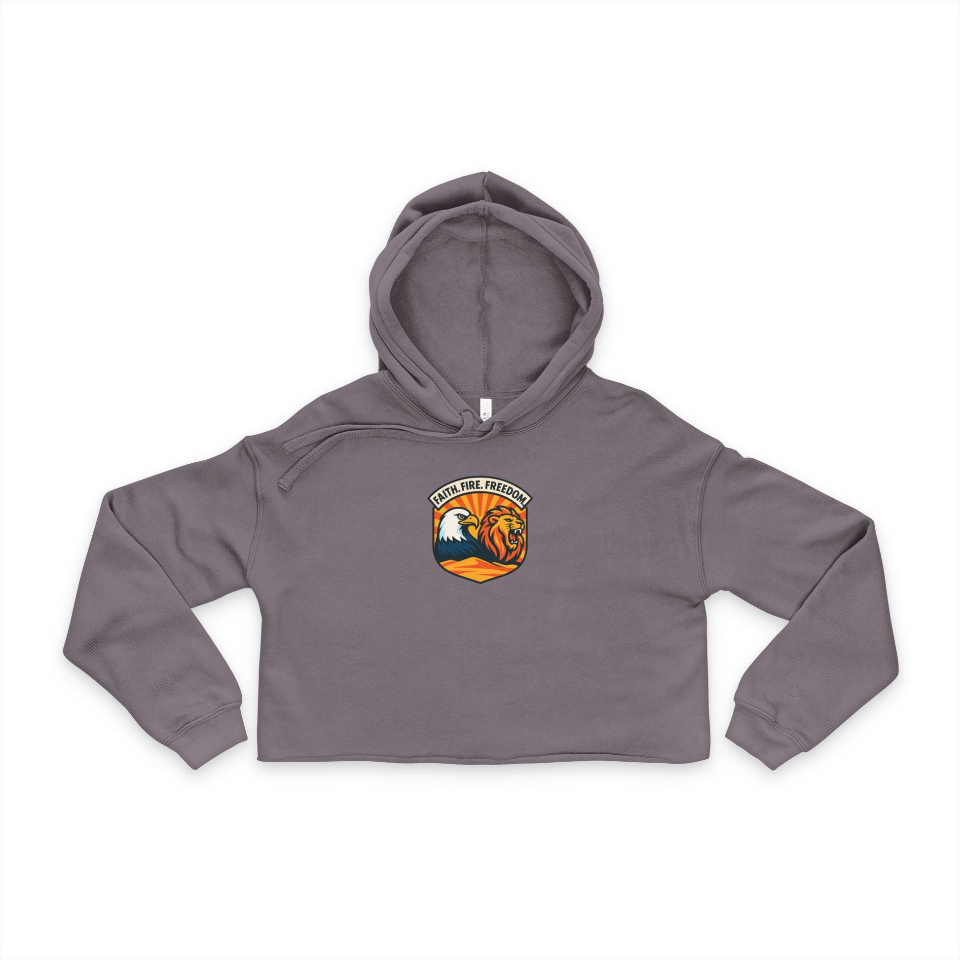 Lions Eagles Rise Women's Cropped Hoodie - American Zionist