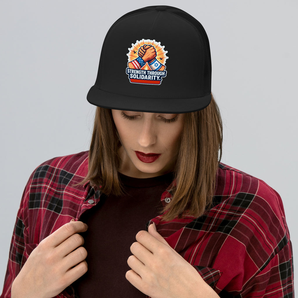 Strength Through Solidarity 5 Panel Trucker Cap - American Zionist