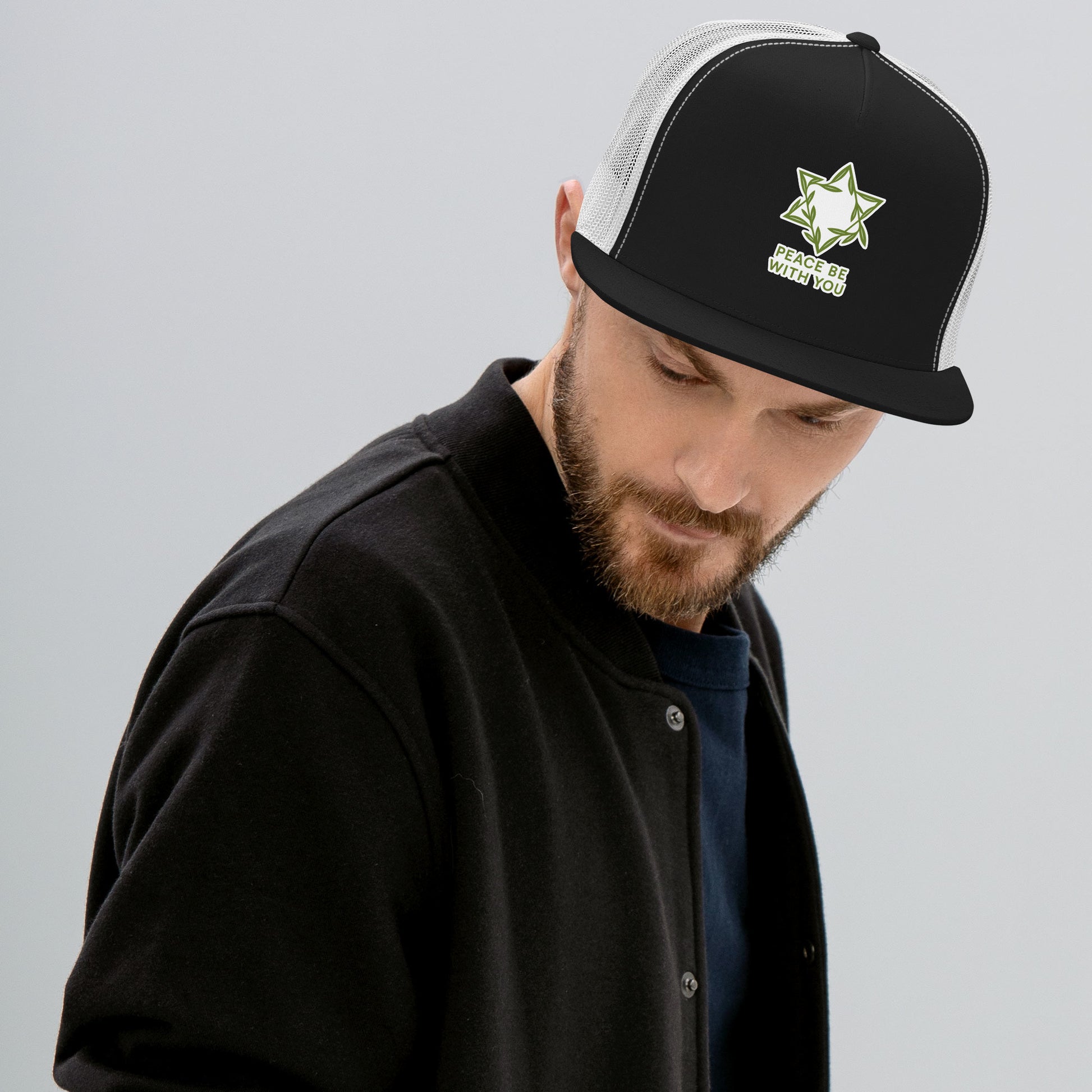 Peacewoven Star 5 Panel Trucker Cap - American Zionist