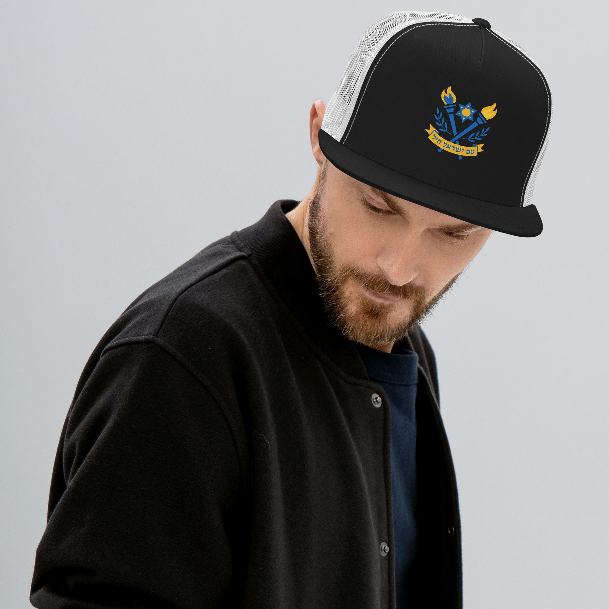 Torches Of Chai 5 Panel Trucker Cap - American Zionist