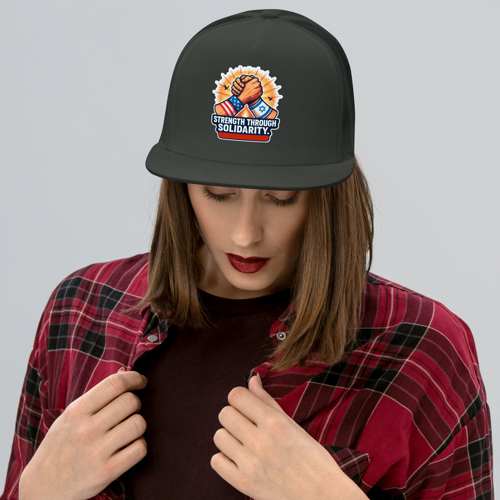 Strength Through Solidarity 5 Panel Trucker Cap - American Zionist