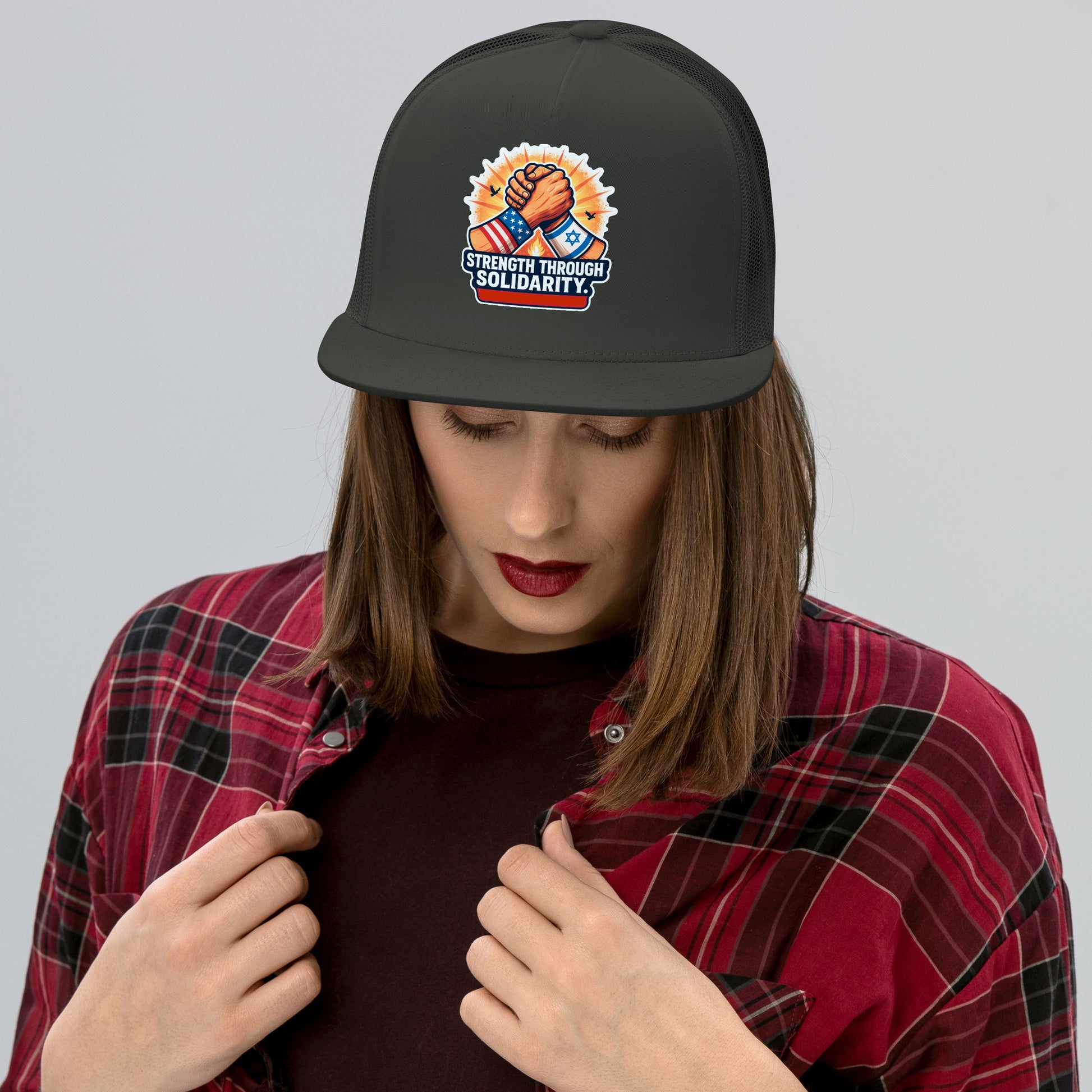 Strength Through Solidarity 5 Panel Trucker Cap - American Zionist