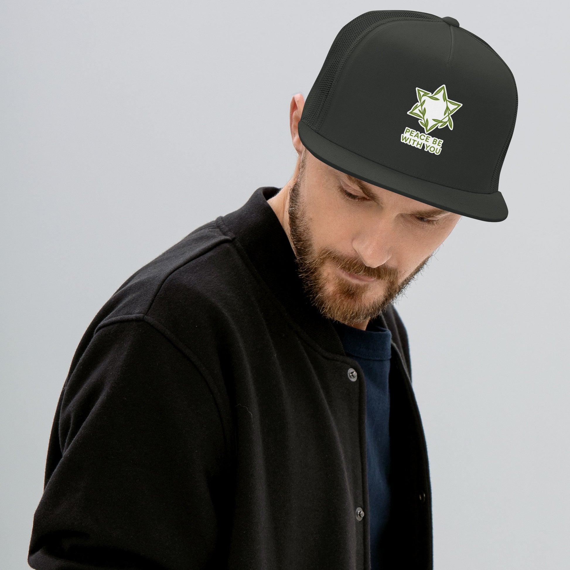 Peacewoven Star 5 Panel Trucker Cap - American Zionist