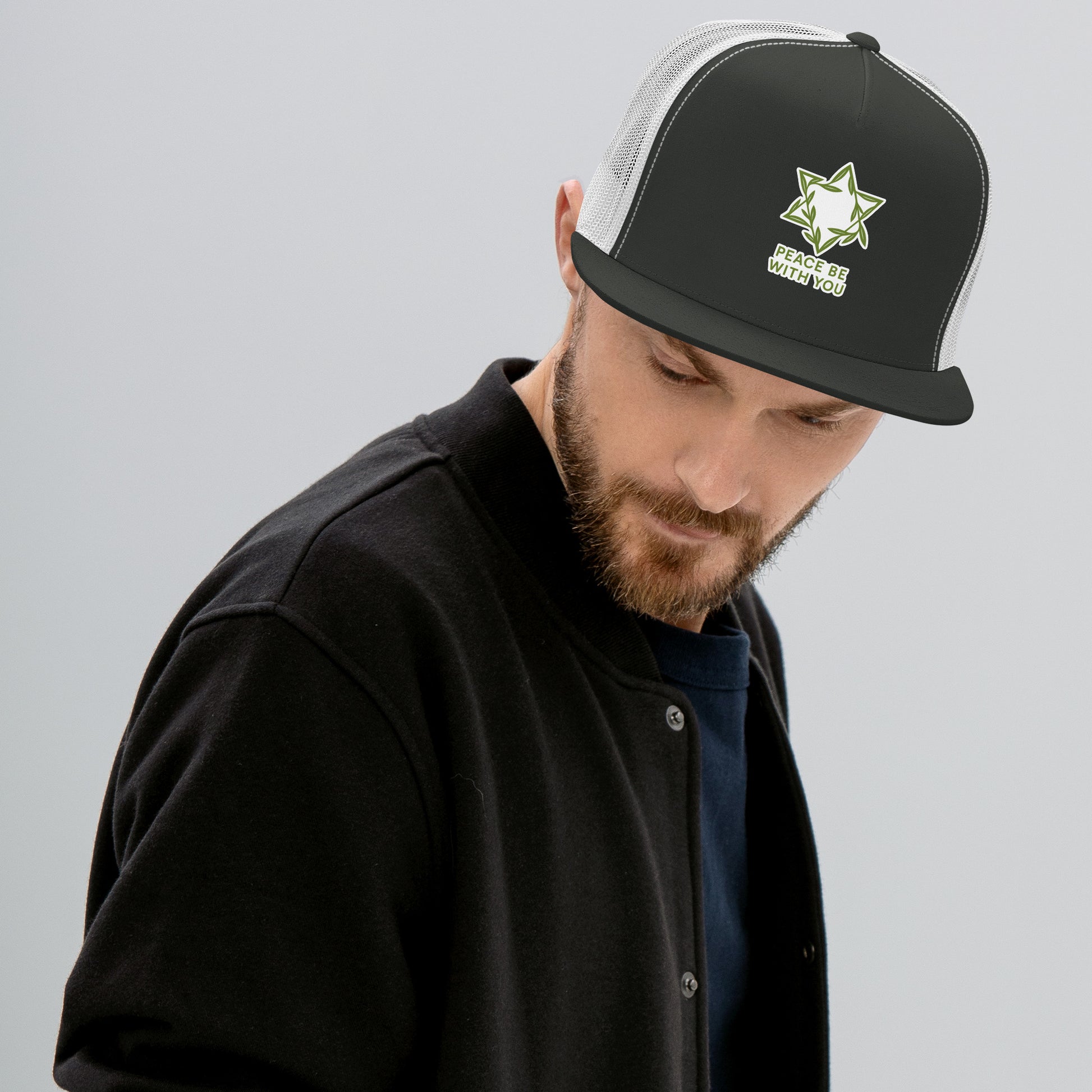 Peacewoven Star 5 Panel Trucker Cap - American Zionist