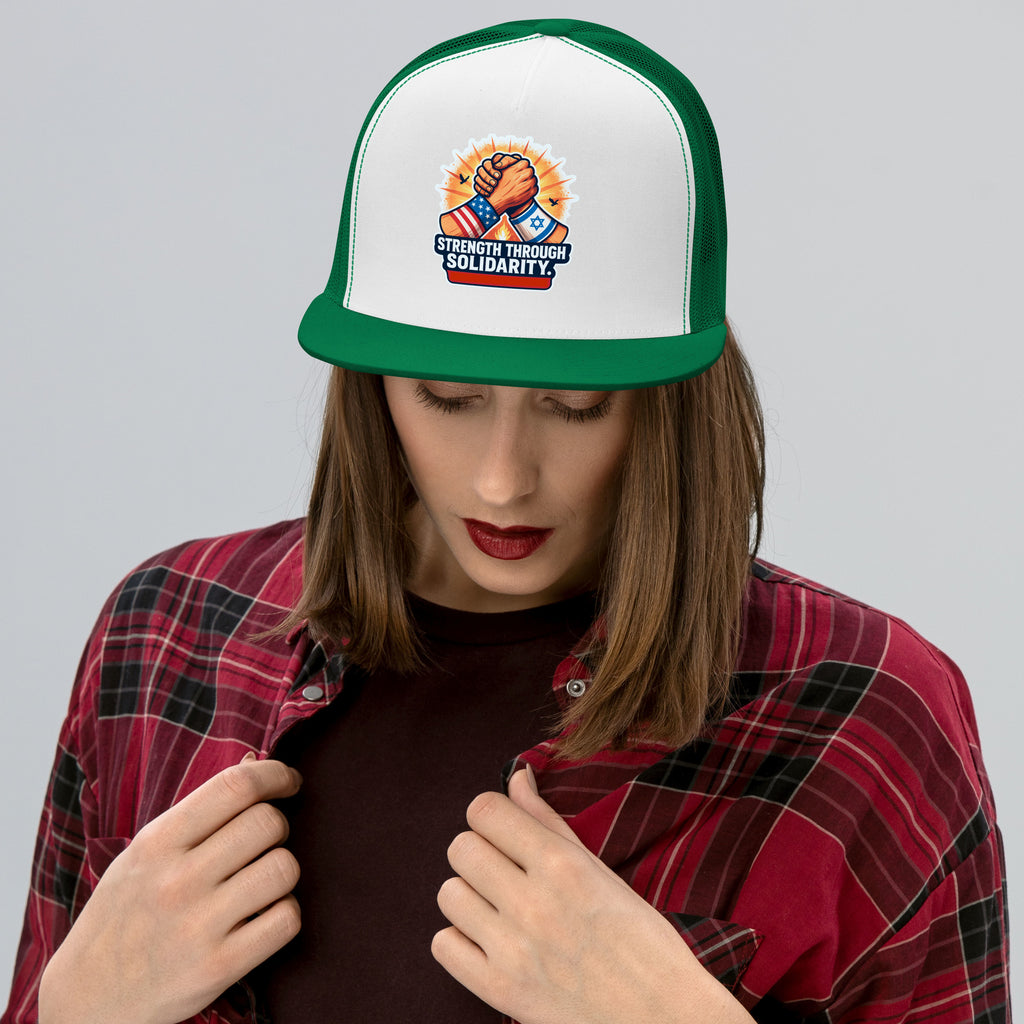Strength Through Solidarity 5 Panel Trucker Cap - American Zionist