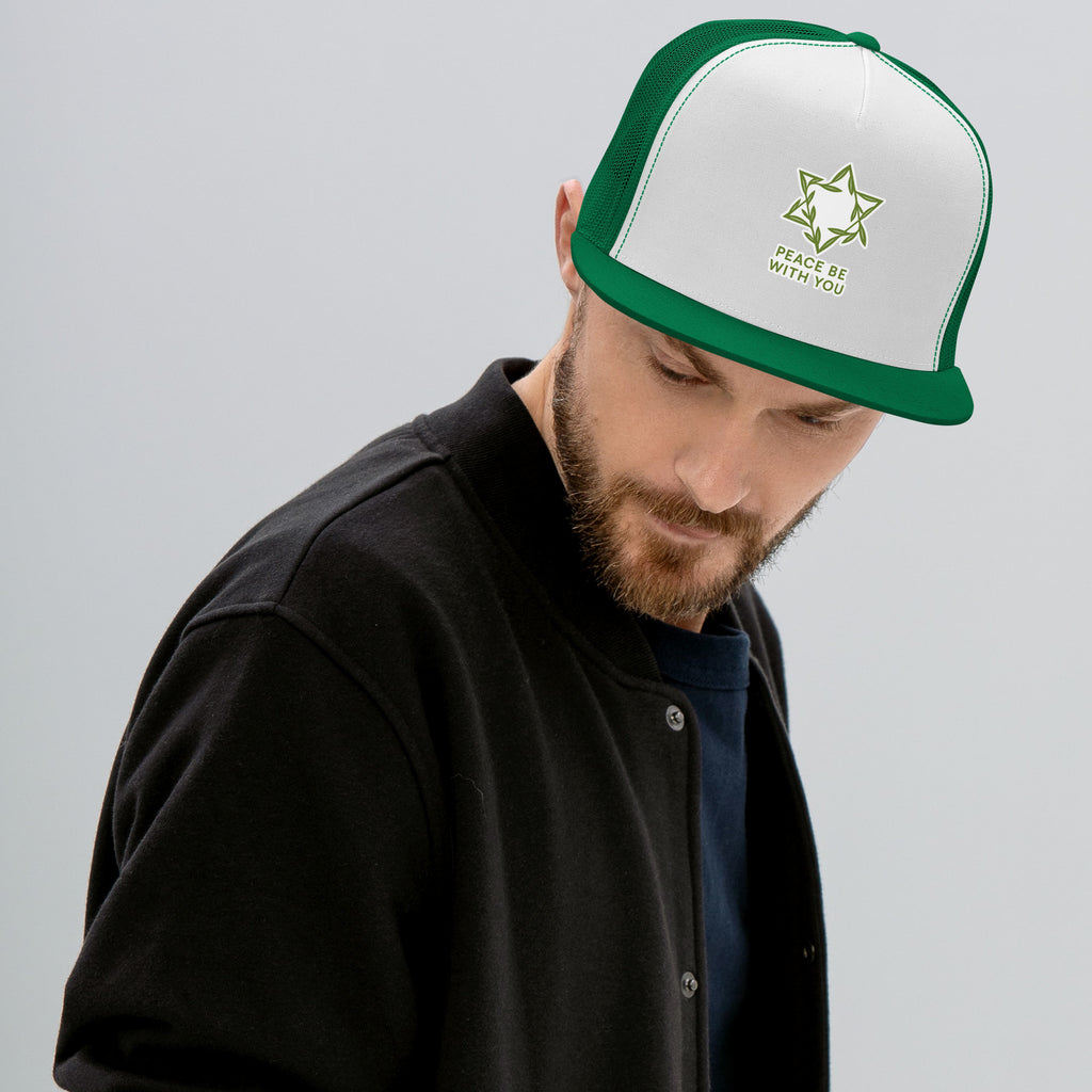 Peacewoven Star 5 Panel Trucker Cap - American Zionist