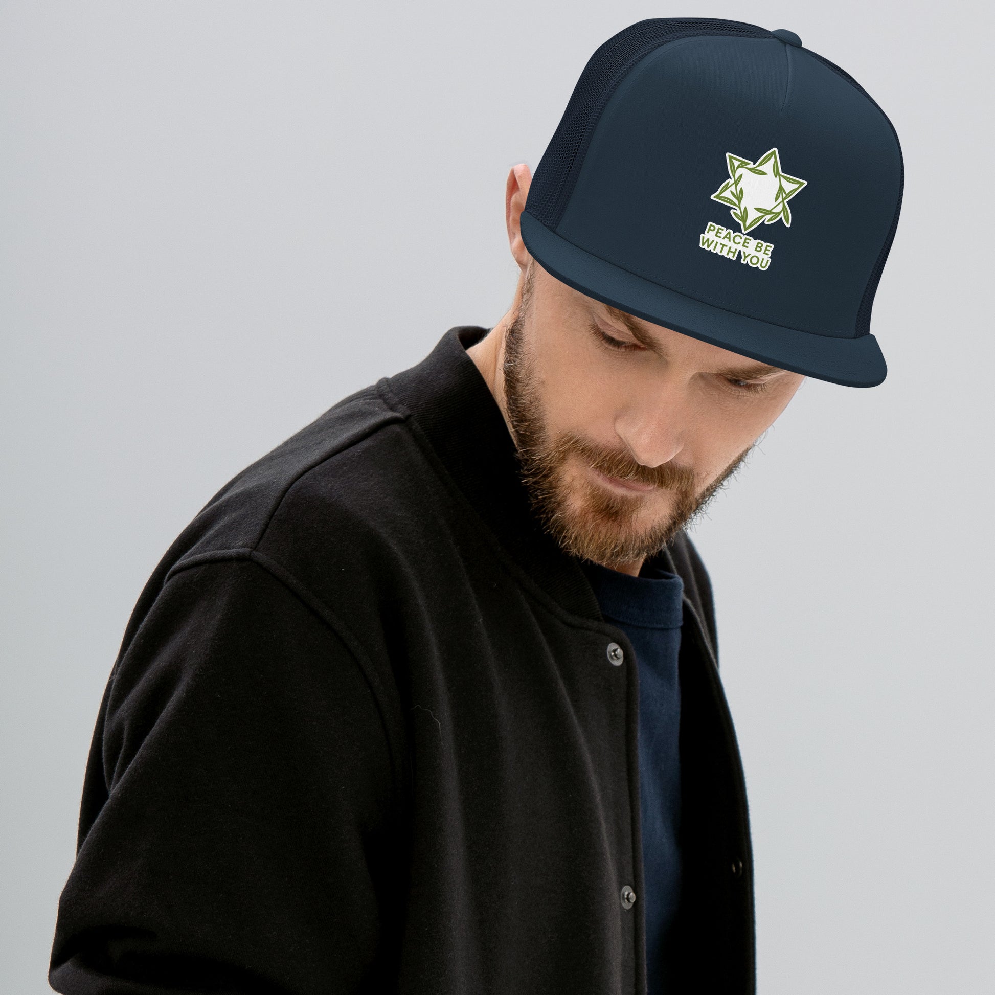 Peacewoven Star 5 Panel Trucker Cap - American Zionist