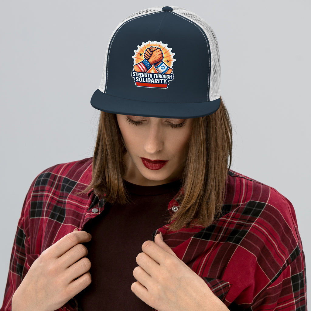 Strength Through Solidarity 5 Panel Trucker Cap - American Zionist