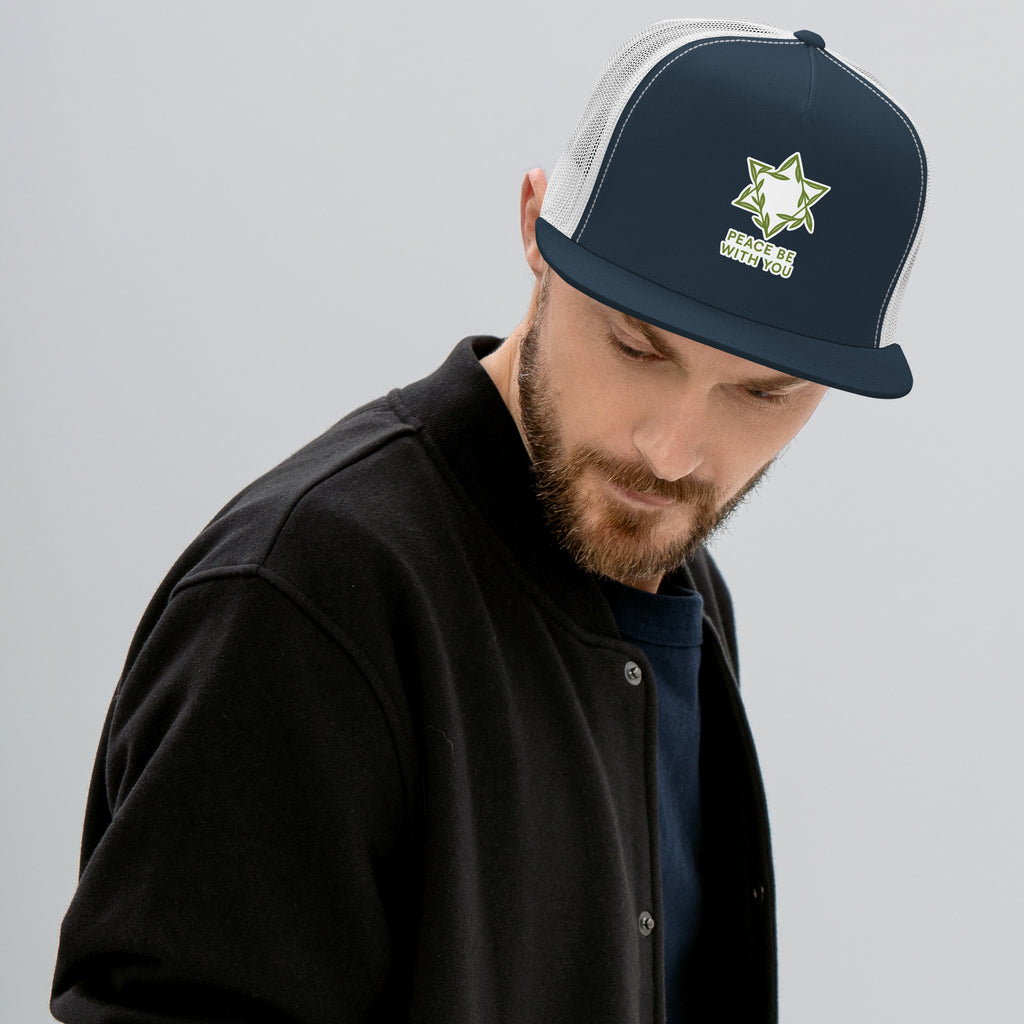 Peacewoven Star 5 Panel Trucker Cap - American Zionist