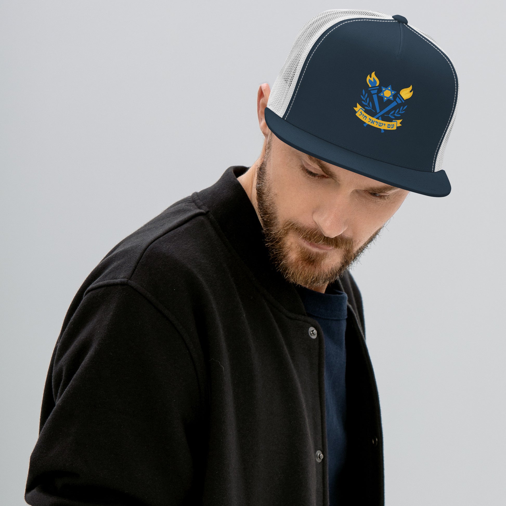 Torches Of Chai 5 Panel Trucker Cap - American Zionist