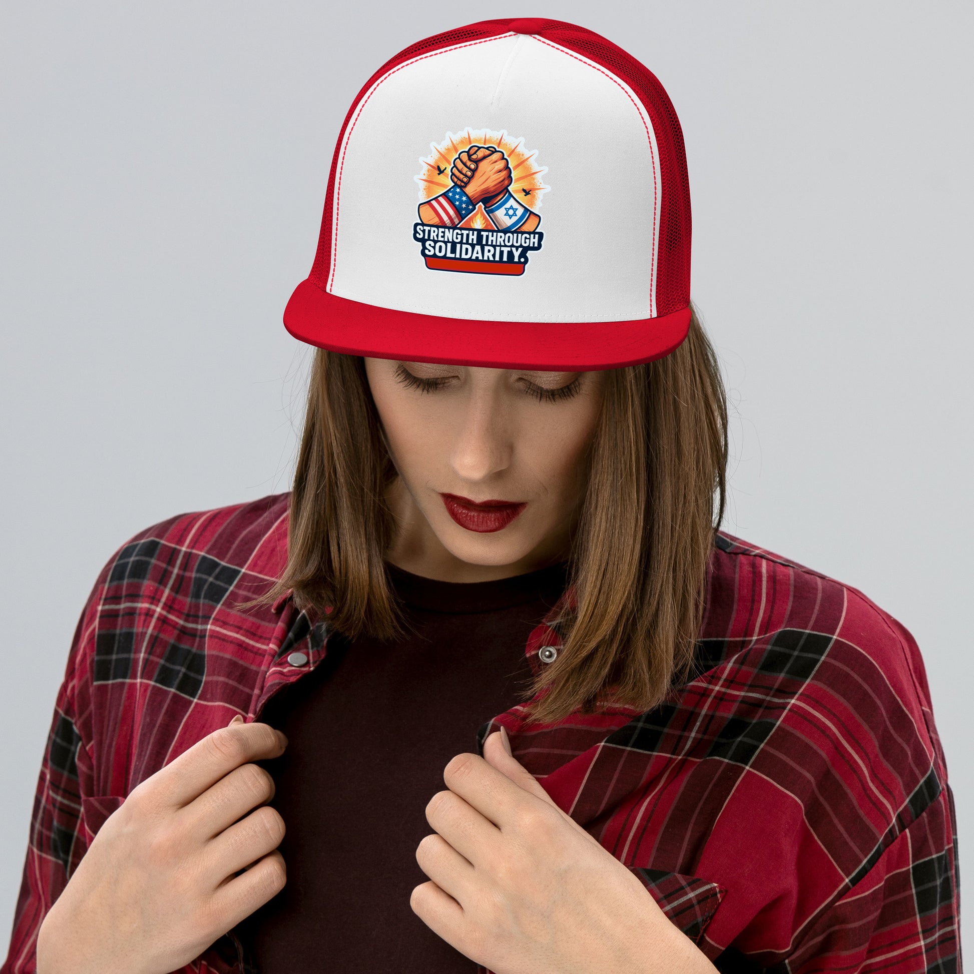 Strength Through Solidarity 5 Panel Trucker Cap - American Zionist