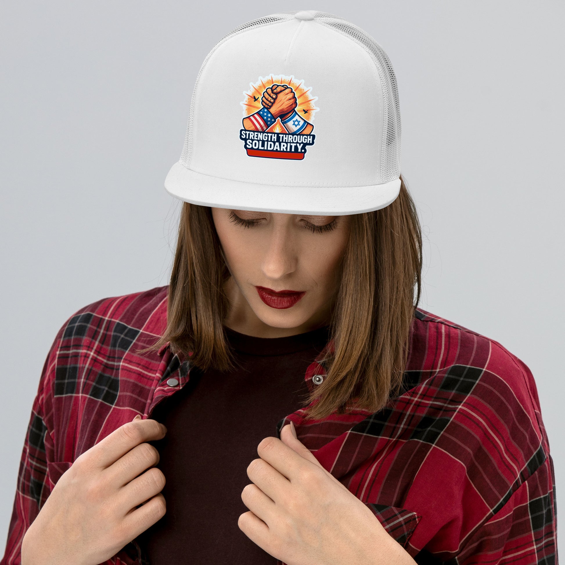 Strength Through Solidarity 5 Panel Trucker Cap - American Zionist