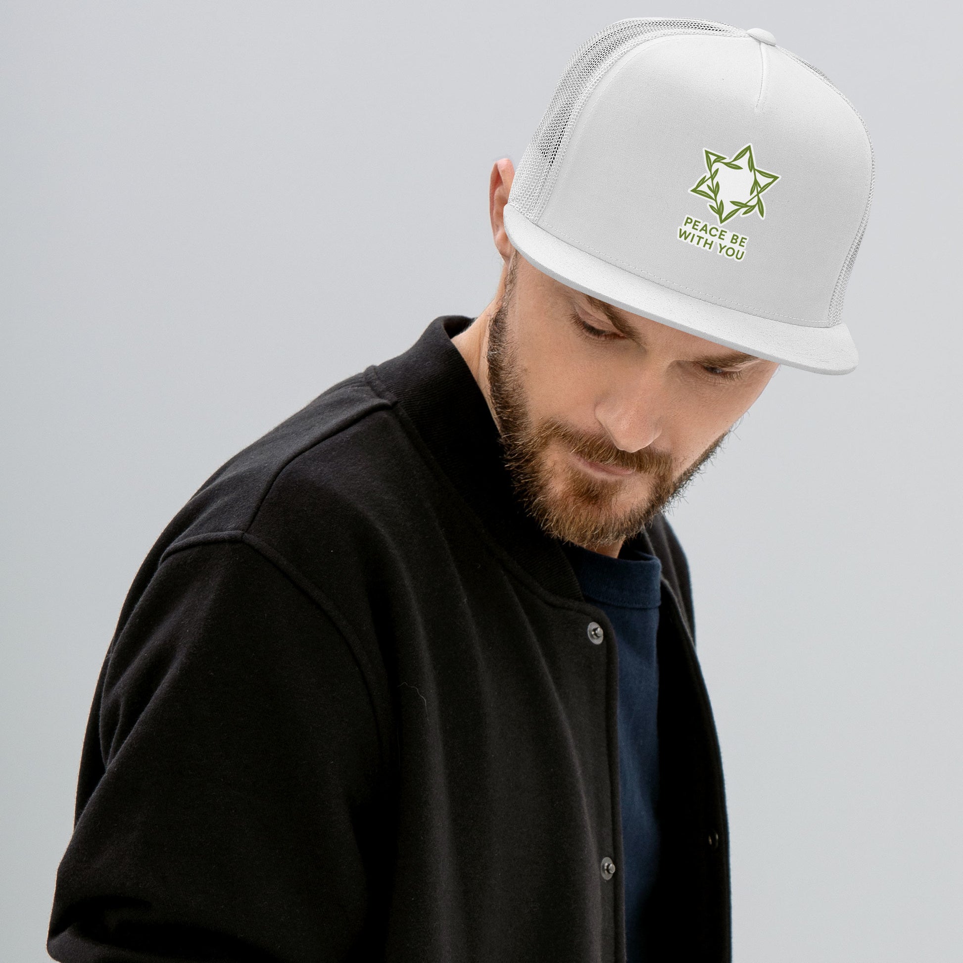 Peacewoven Star 5 Panel Trucker Cap - American Zionist