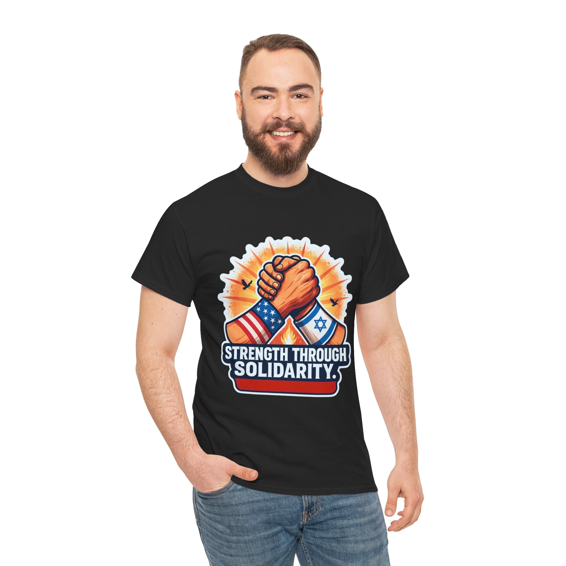 Strength Through Solidarity Unisex Heavy Cotton Tee - American Zionist