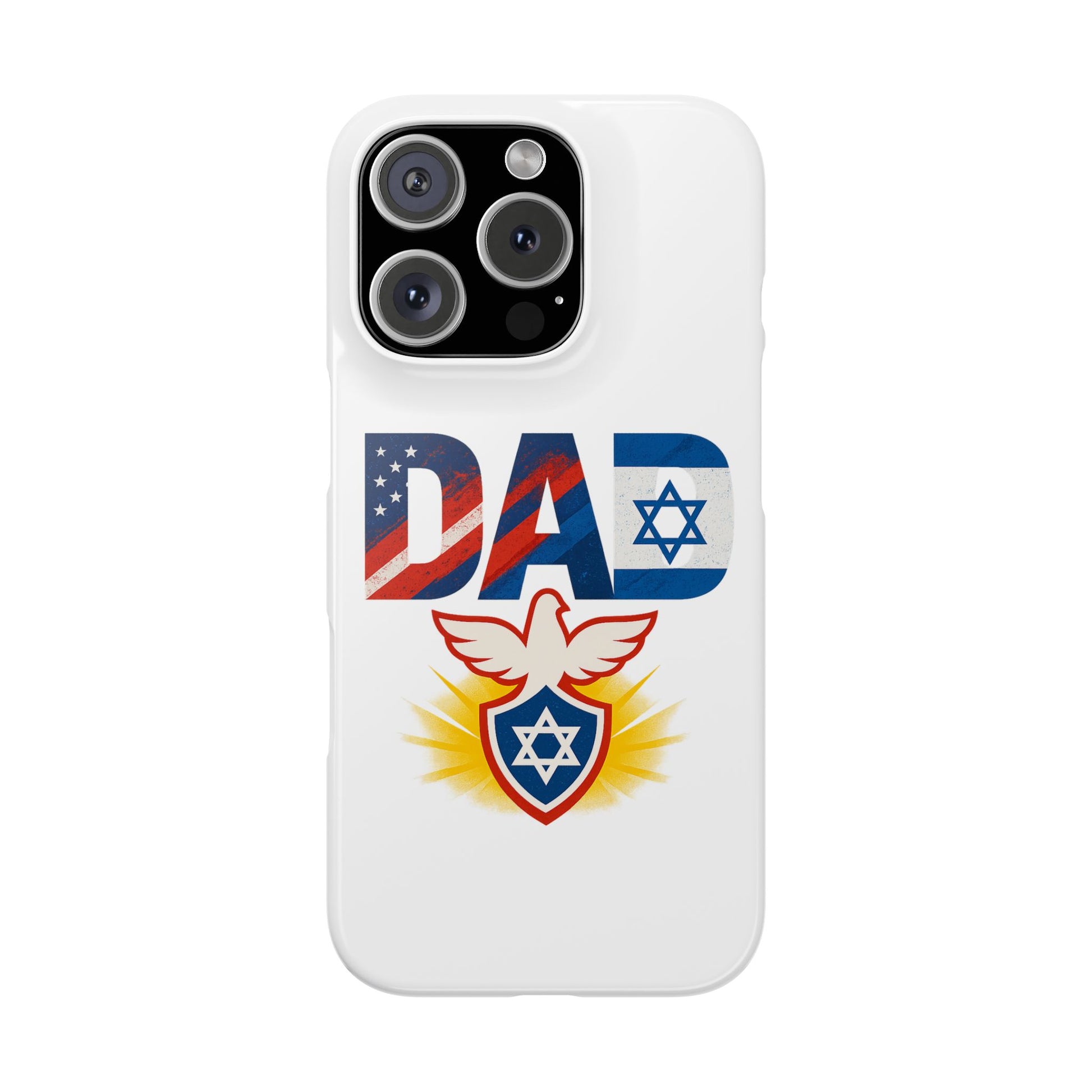 Patriotic Dad Slim Phone Cases - American Zionist