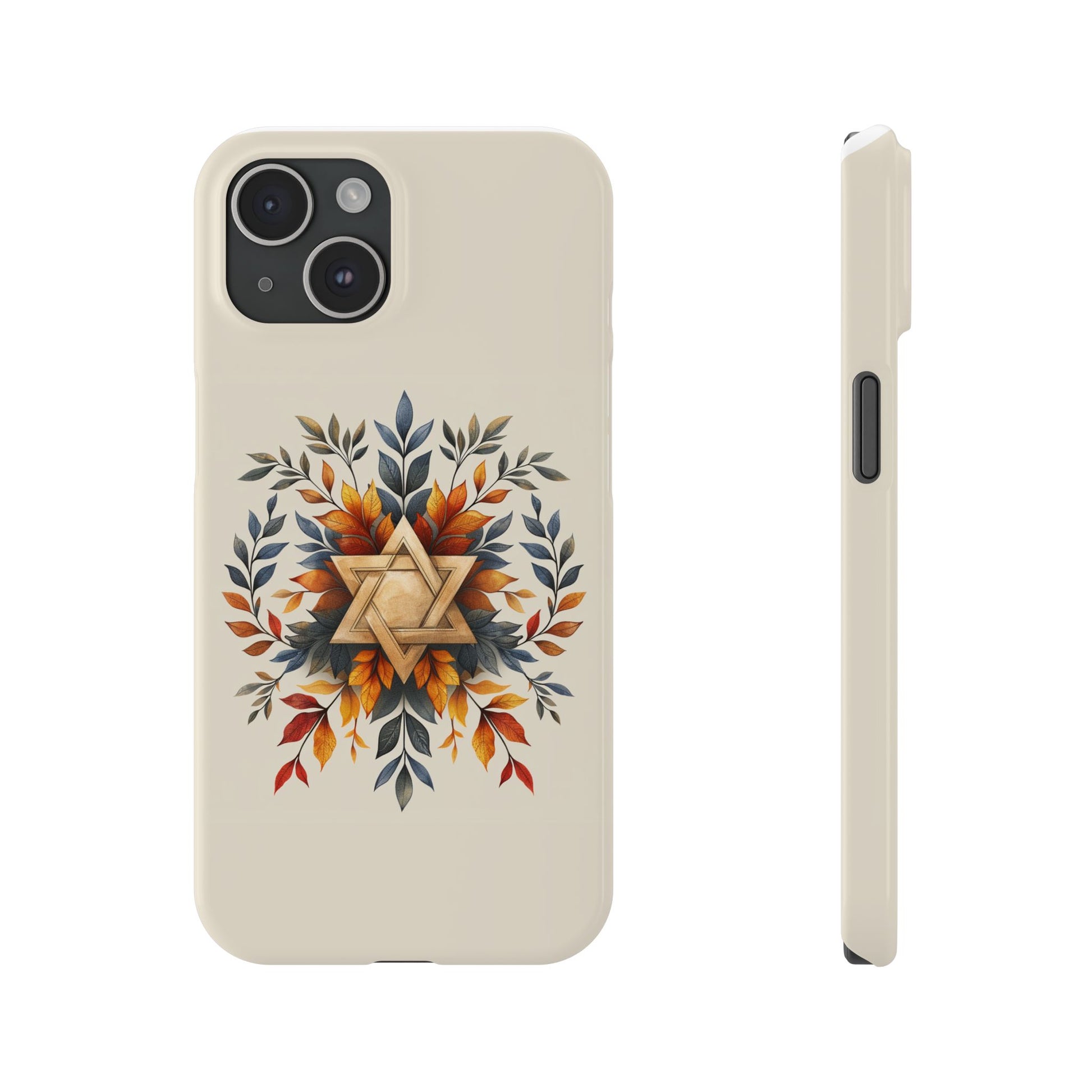 Star of David Wreath Slim Phone Cases - American Zionist