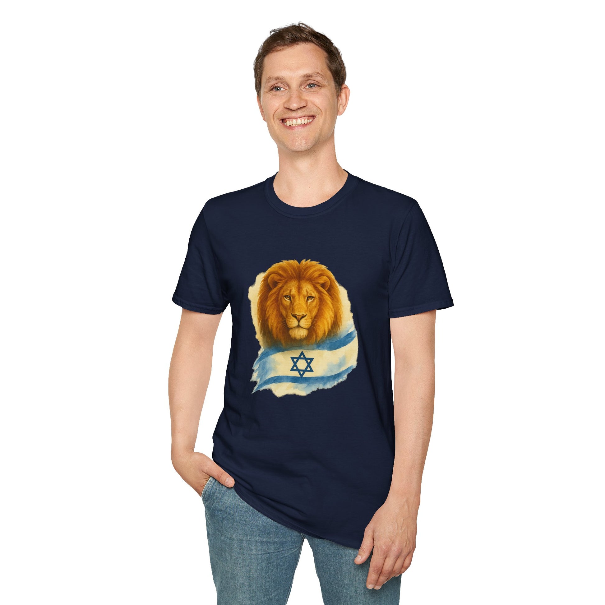 Lion Of Israel Unisex Softstyle T-Shirt - American Zionist