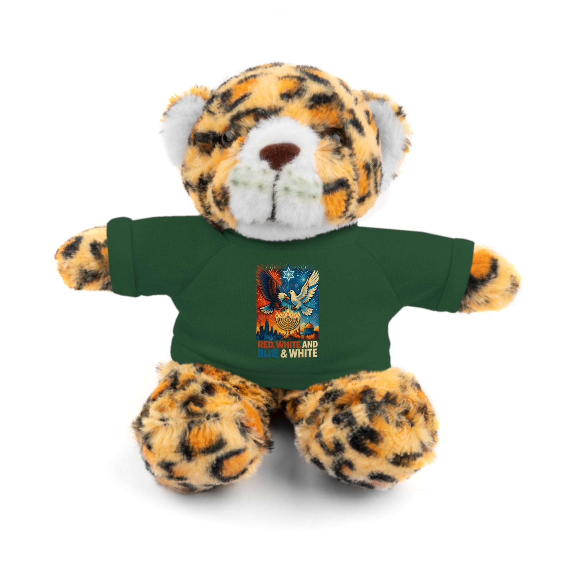 Red White and Blue Stuffed Animals with Tee - American Zionist