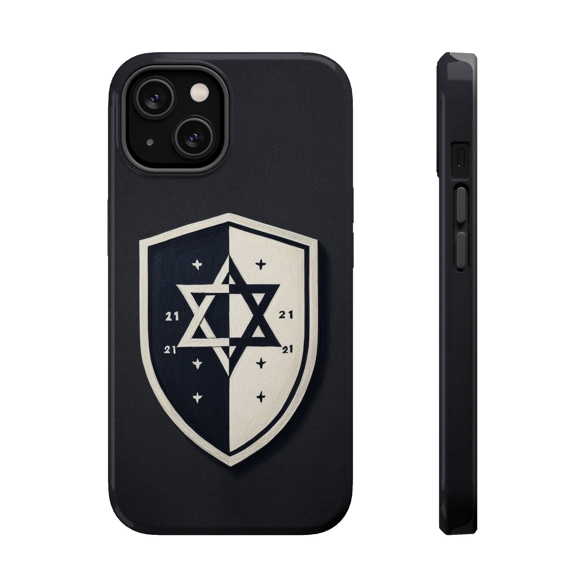Black and White Shield Magnetic Tough Cases - American Zionist