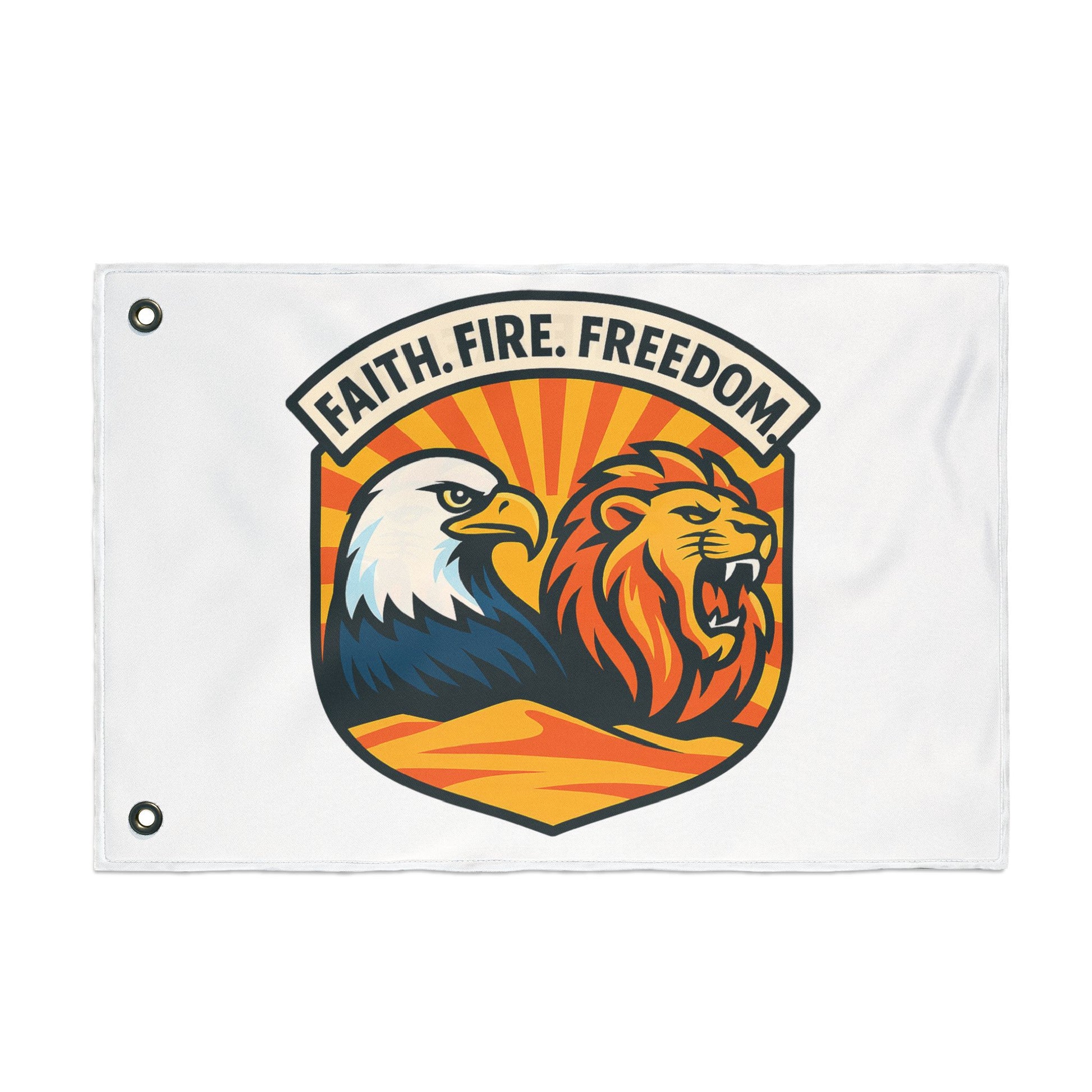 Lions Eagles Rise Double Sided Flag - American Zionist