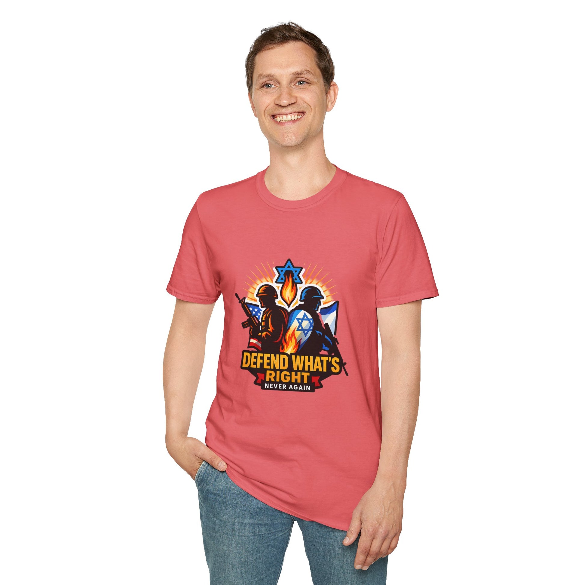 Defend What's Right Unisex Softstyle T-Shirt - American Zionist