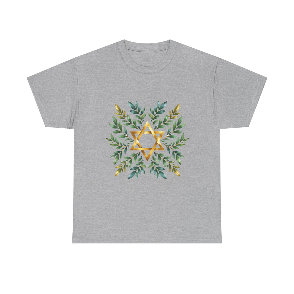 Star of David Wreath Unisex Heavy Cotton Tee - American Zionist