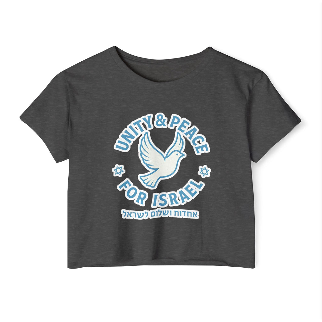 Unity Peace For Israel Women's Festival Crop Top - American Zionist