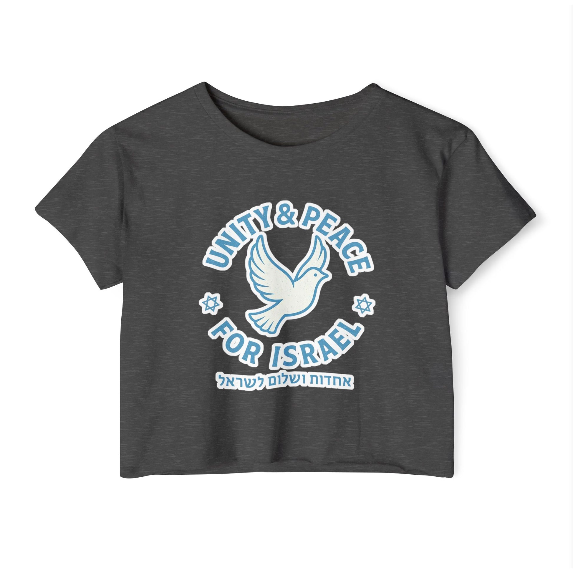 Unity Peace For Israel Women's Festival Crop Top - American Zionist