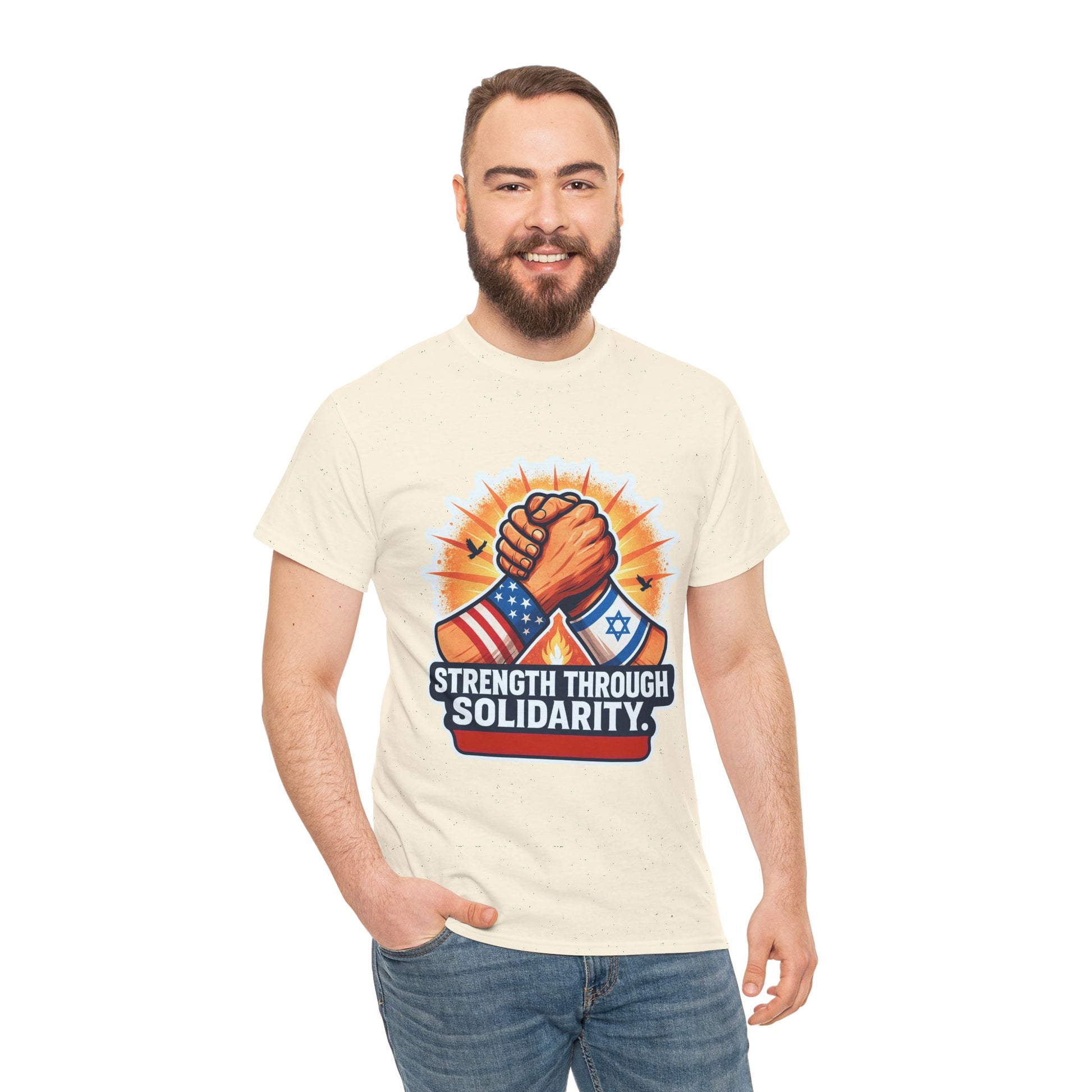 Strength Through Solidarity Unisex Heavy Cotton Tee - American Zionist