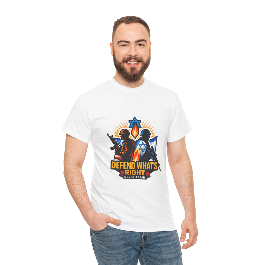 Defend Whats Right Unisex Heavy Cotton Tee - American Zionist