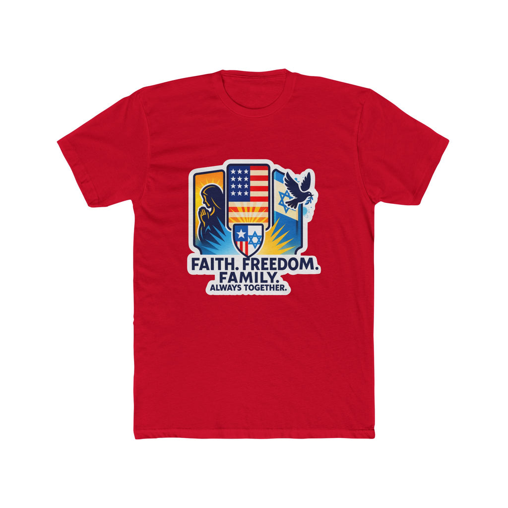Faith Freedom Family Unisex Cotton Crew Tee - American Zionist