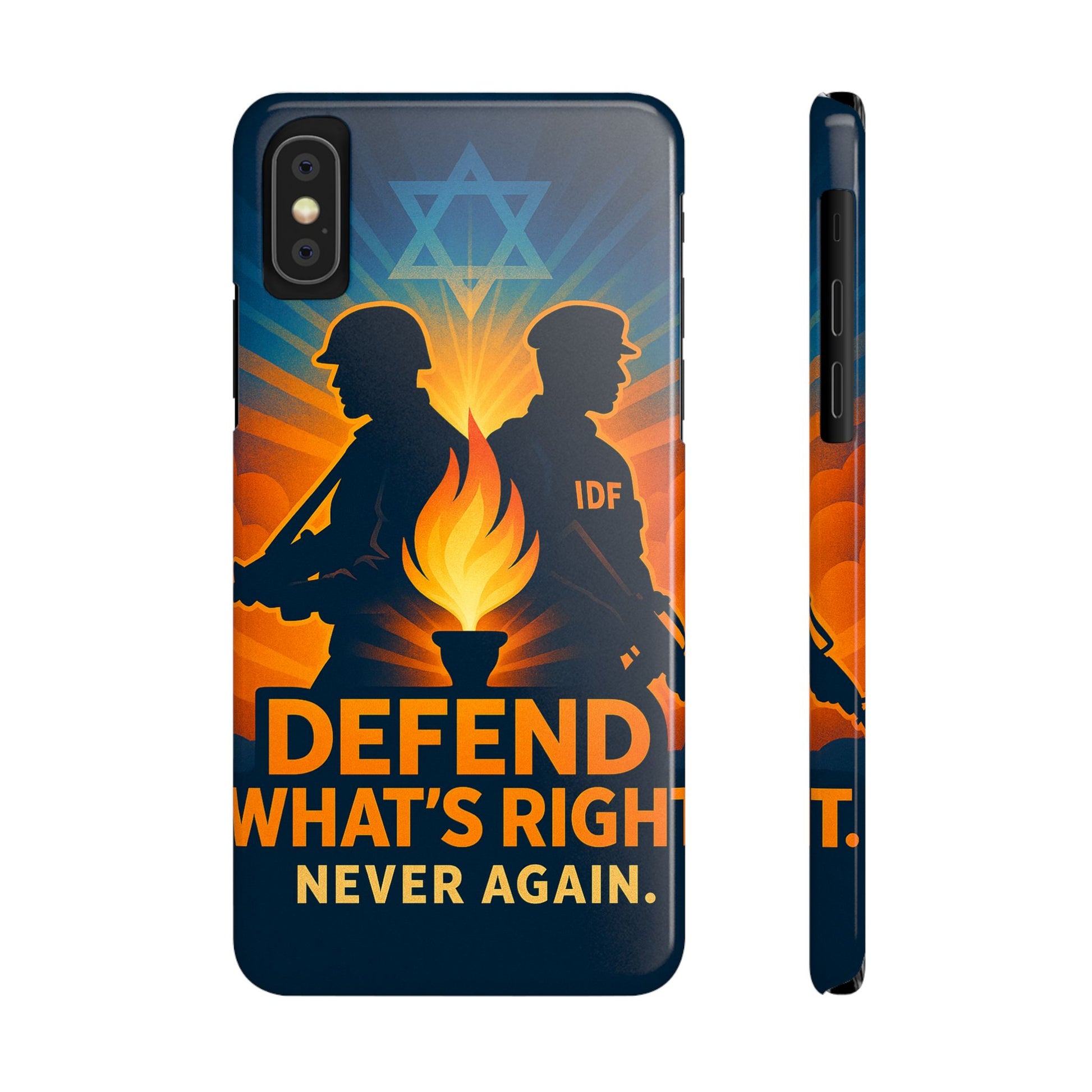 Defend What's Right Slim Phone Cases - American Zionist