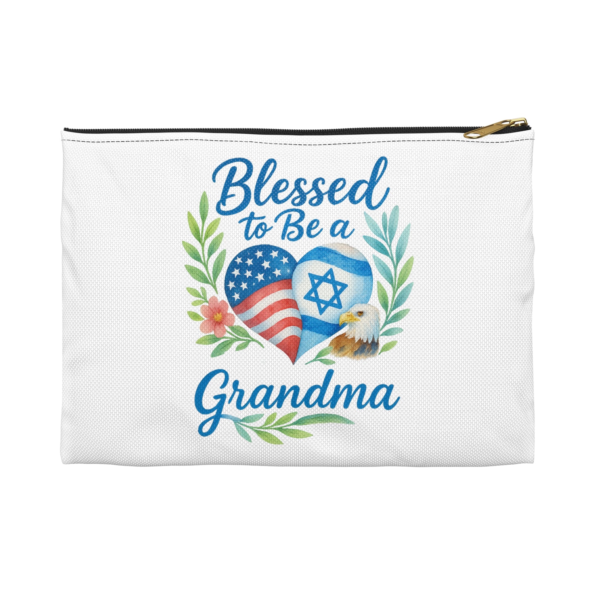 Blessed To Be A Grandma Accessory Pouch - American Zionist