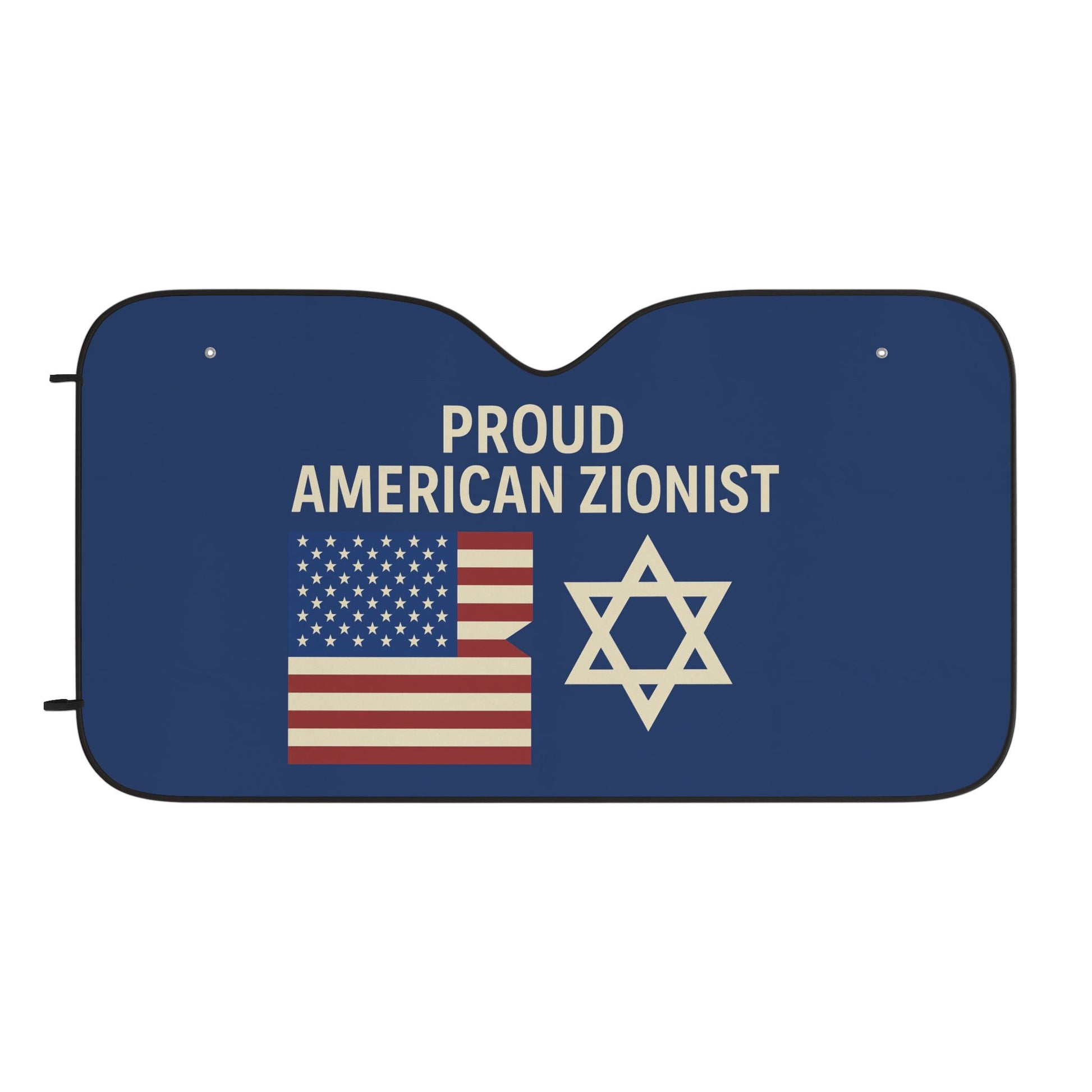 Blue Proud American Zionist Car Sun Shades - American Zionist
