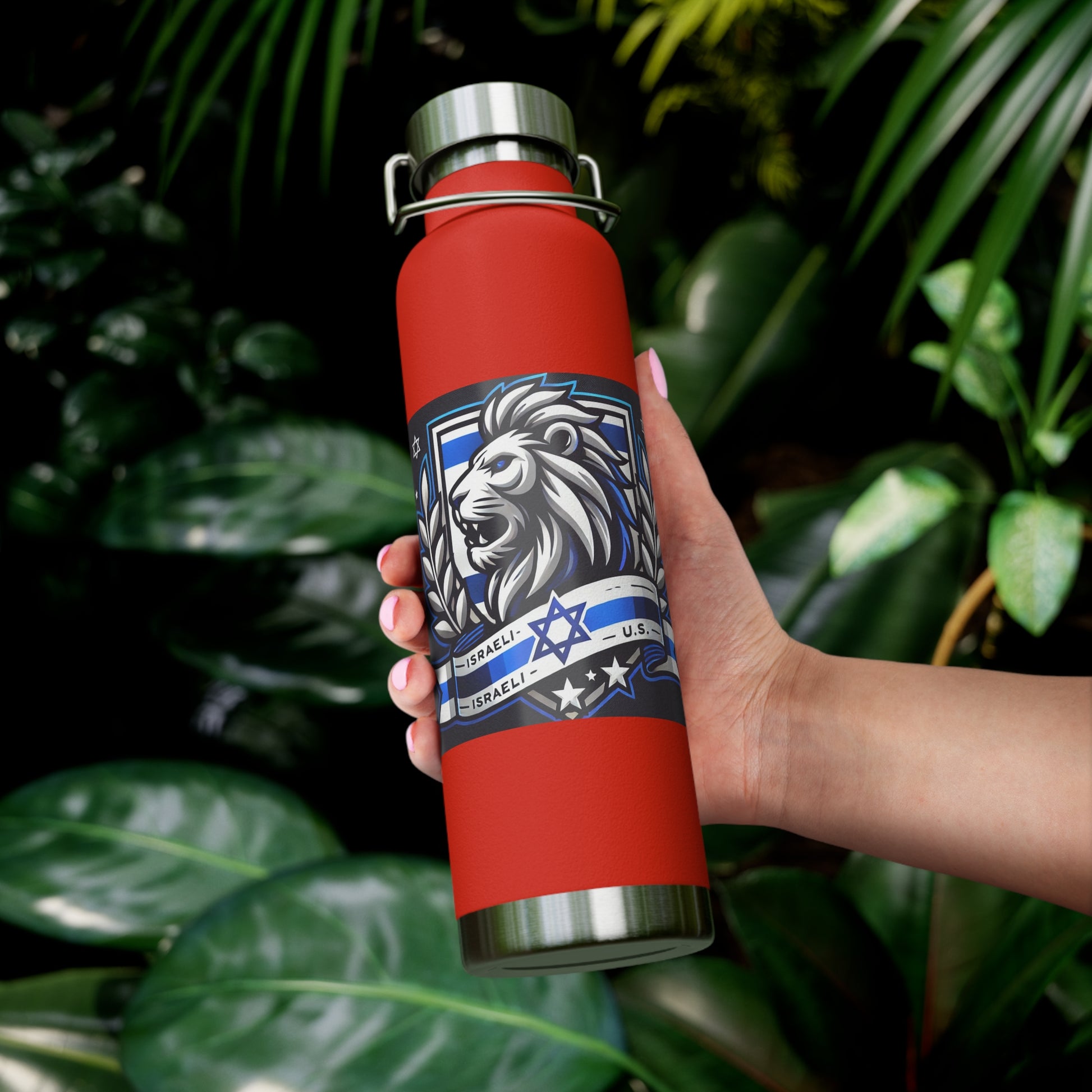 Lion of Judah Crest Copper Vacuum Insulated Bottle, 22oz - American Zionist