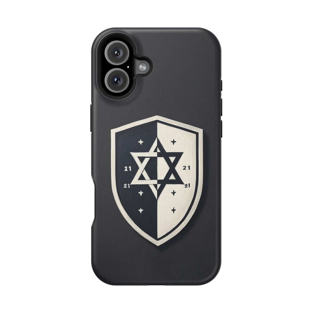 Black and White Shield Magnetic Tough Cases - American Zionist