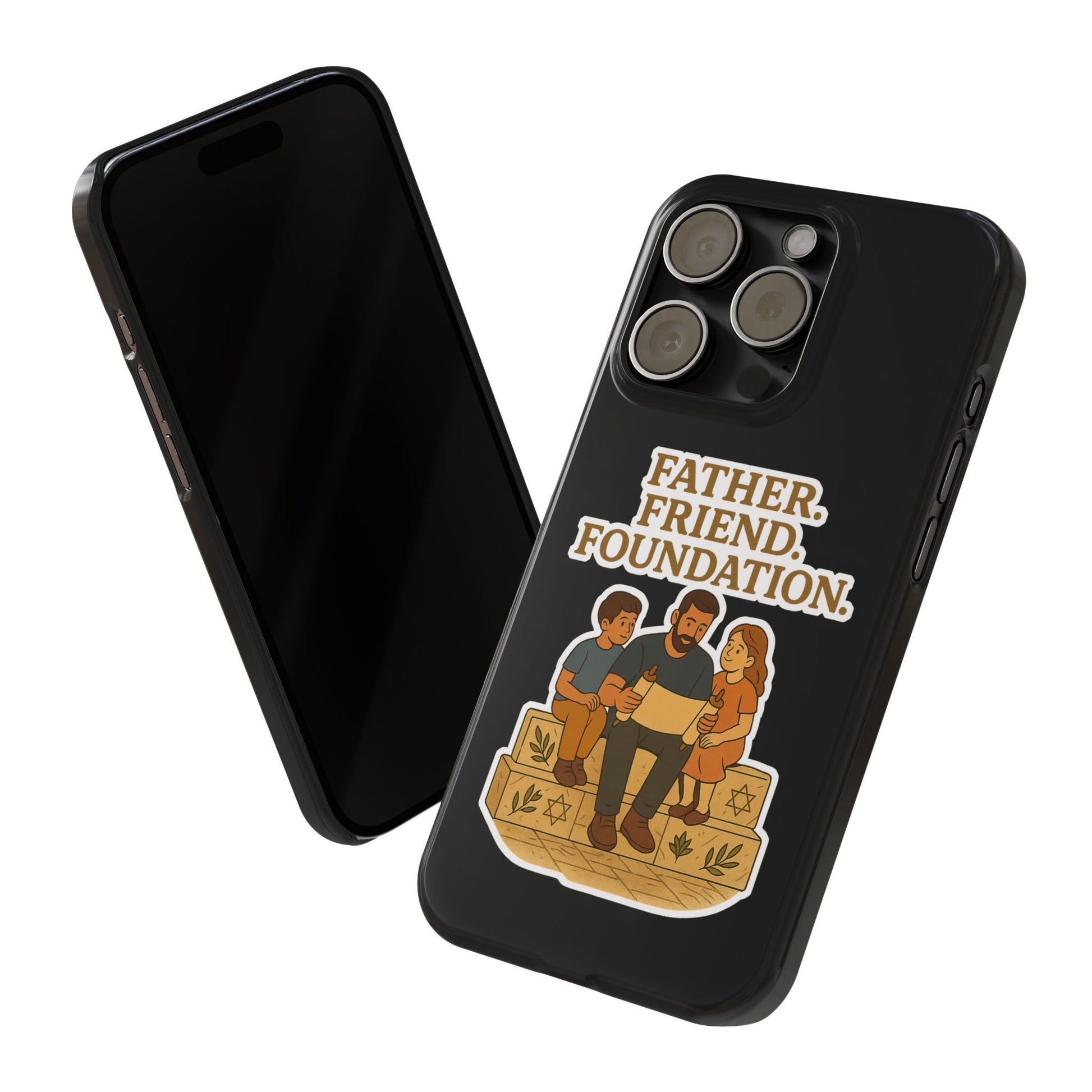 Father Friend Foundation Slim Phone Cases - American Zionist