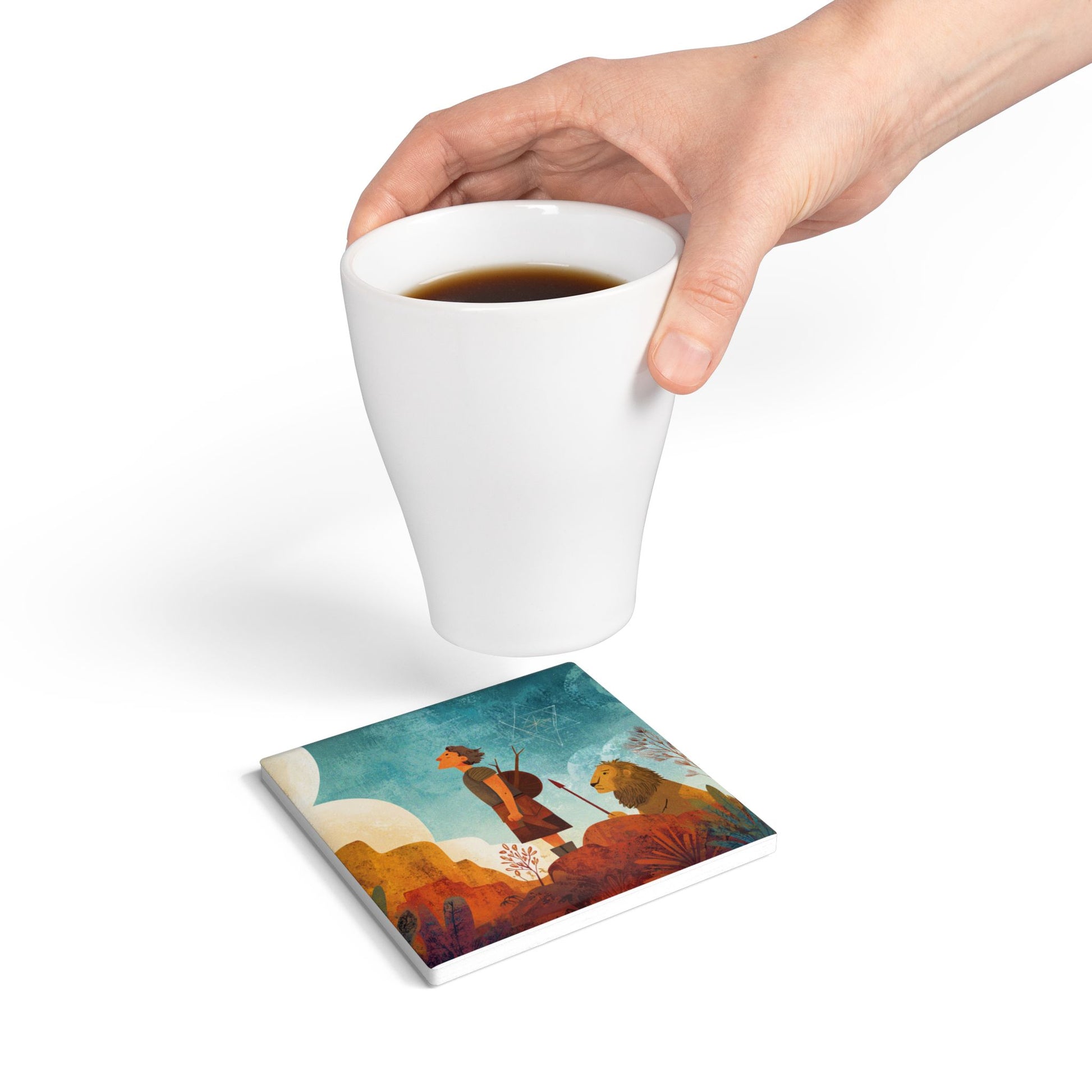 Jerusalem Adventurer Ceramic Coaster - American Zionist