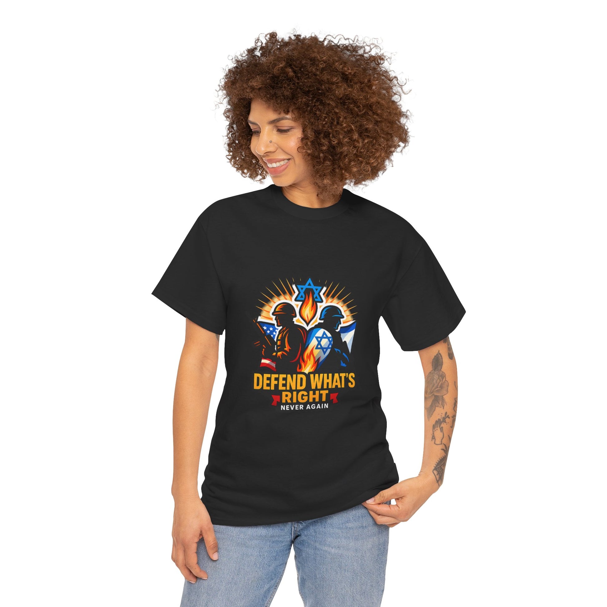 Defend Whats Right Unisex Heavy Cotton Tee - American Zionist