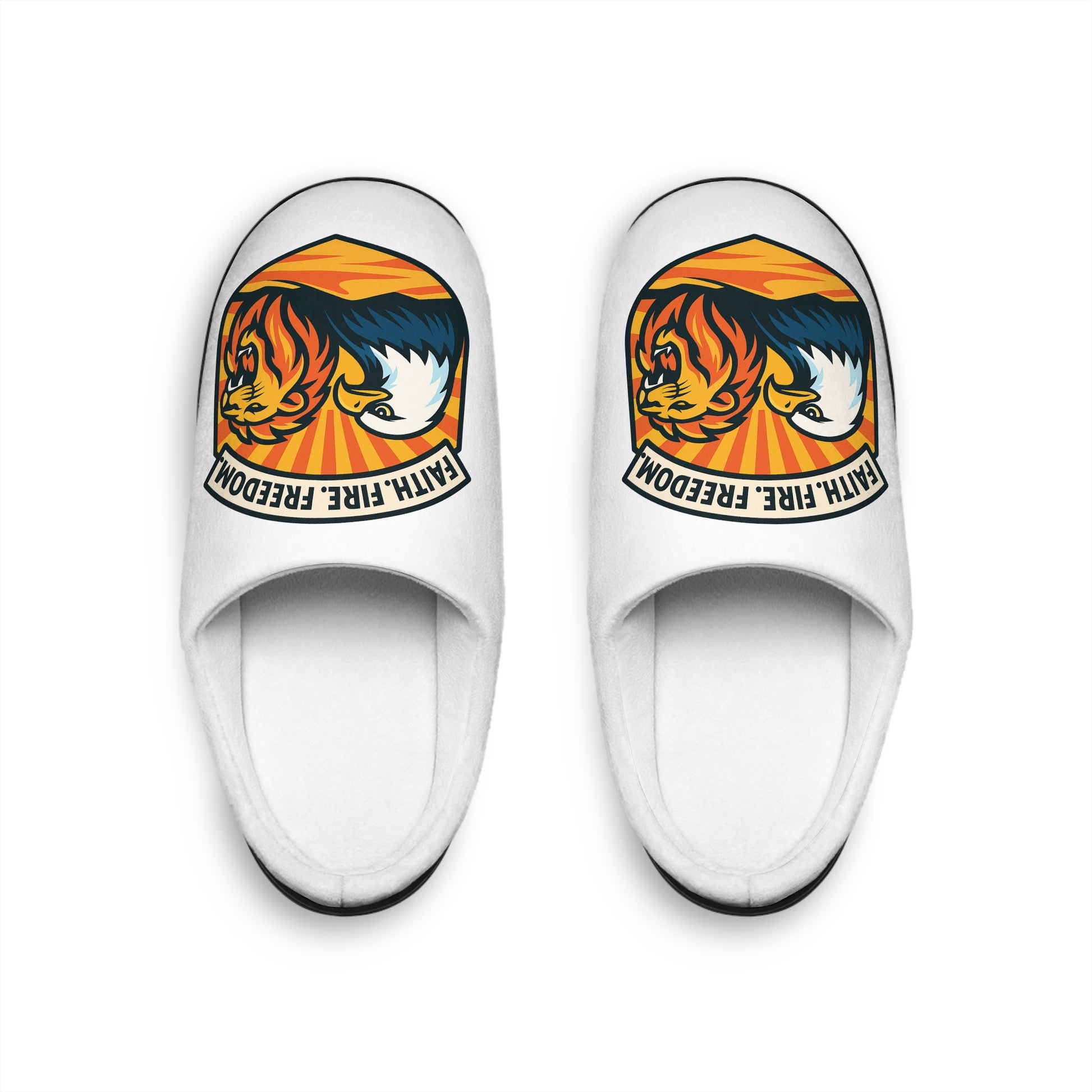 Lions Eagles Rise Men's Indoor Slippers - American Zionist