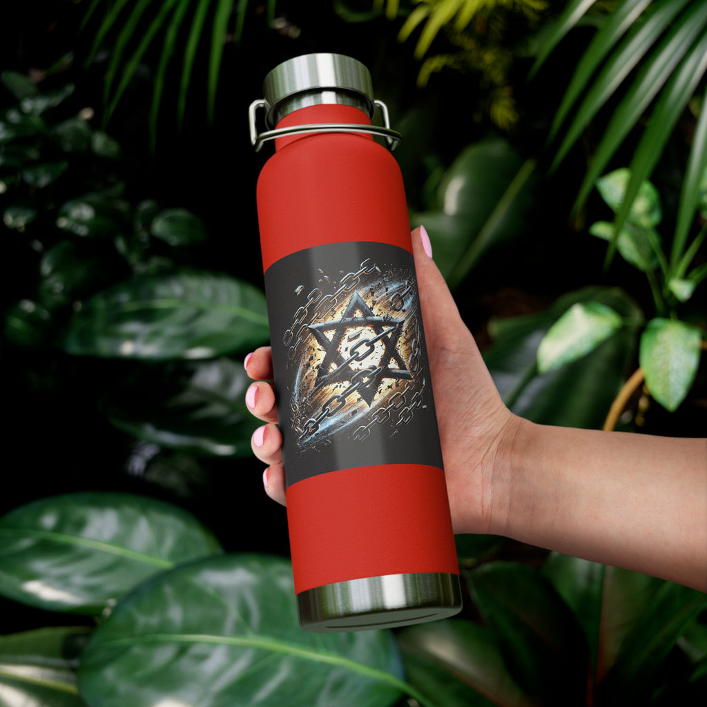 Galaxy Star of David Copper Vacuum Insulated Bottle, 22oz - American Zionist