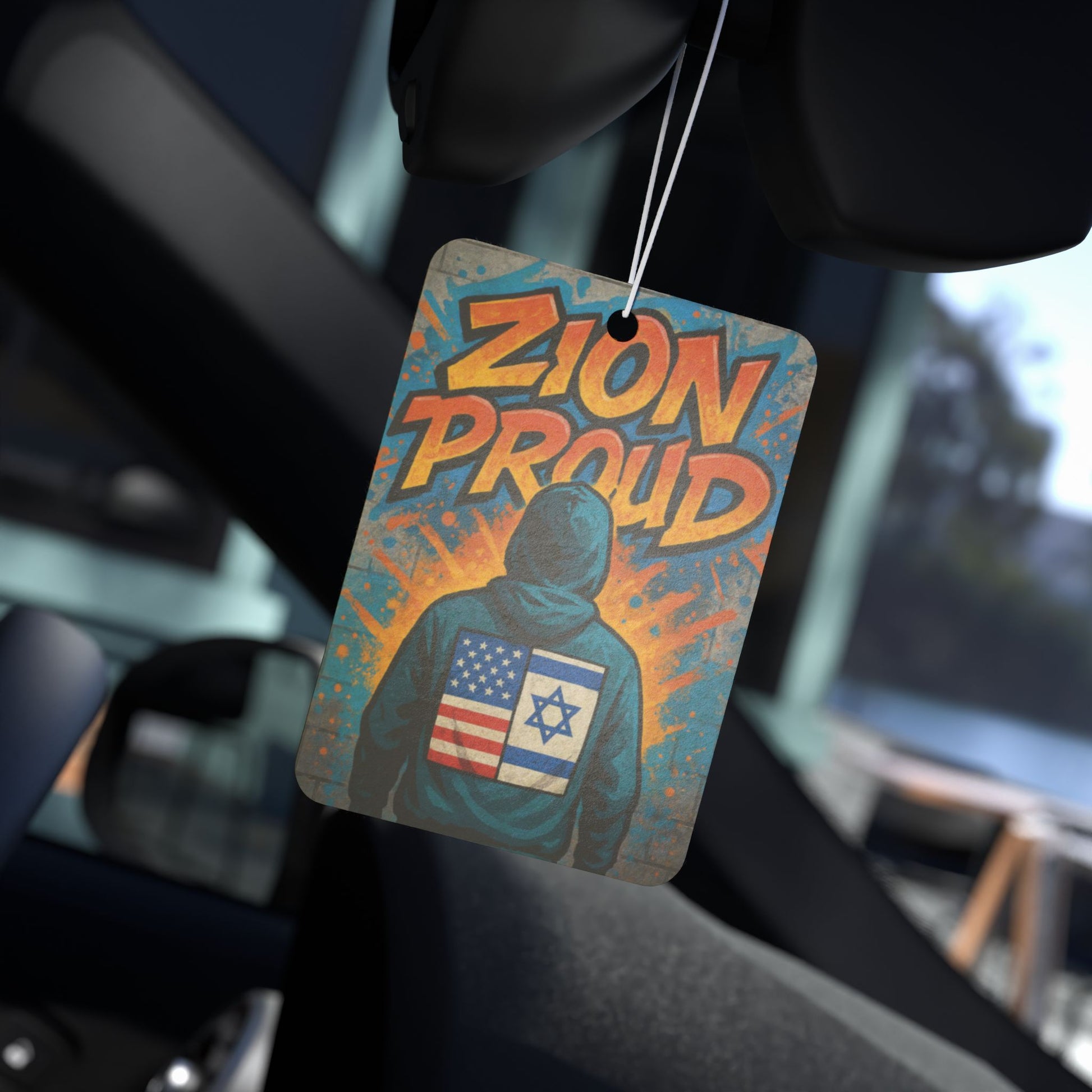 Zion Proud Car Air Freshener - American Zionist